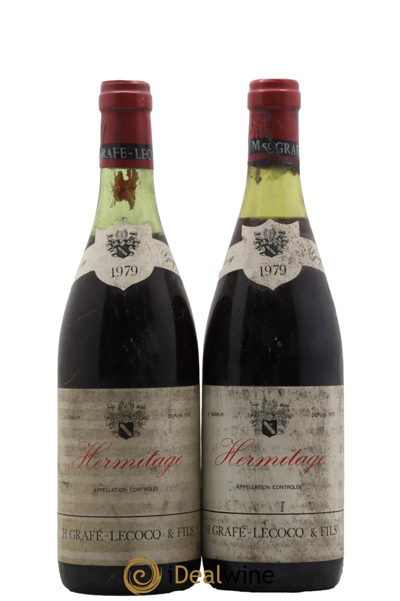 Hermitage Chateau Grafe Lecocq 1979 - Lot de 2 bouteilles - 0