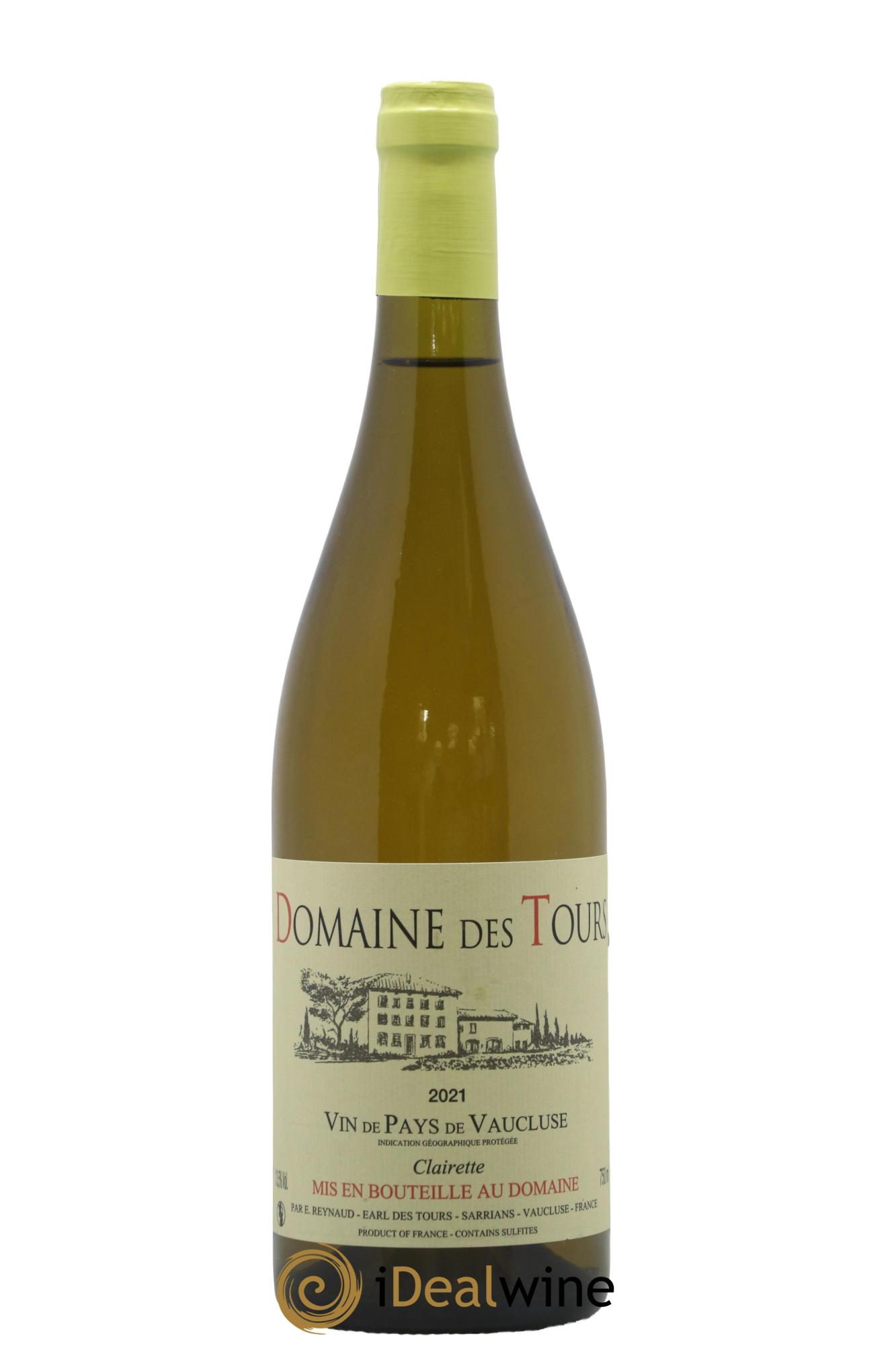 IGP Vaucluse (Vin de Pays de Vaucluse) Domaine des Tours Clairette Emmanuel Reynaud 2021 - Posten von 1 Flasche - 0