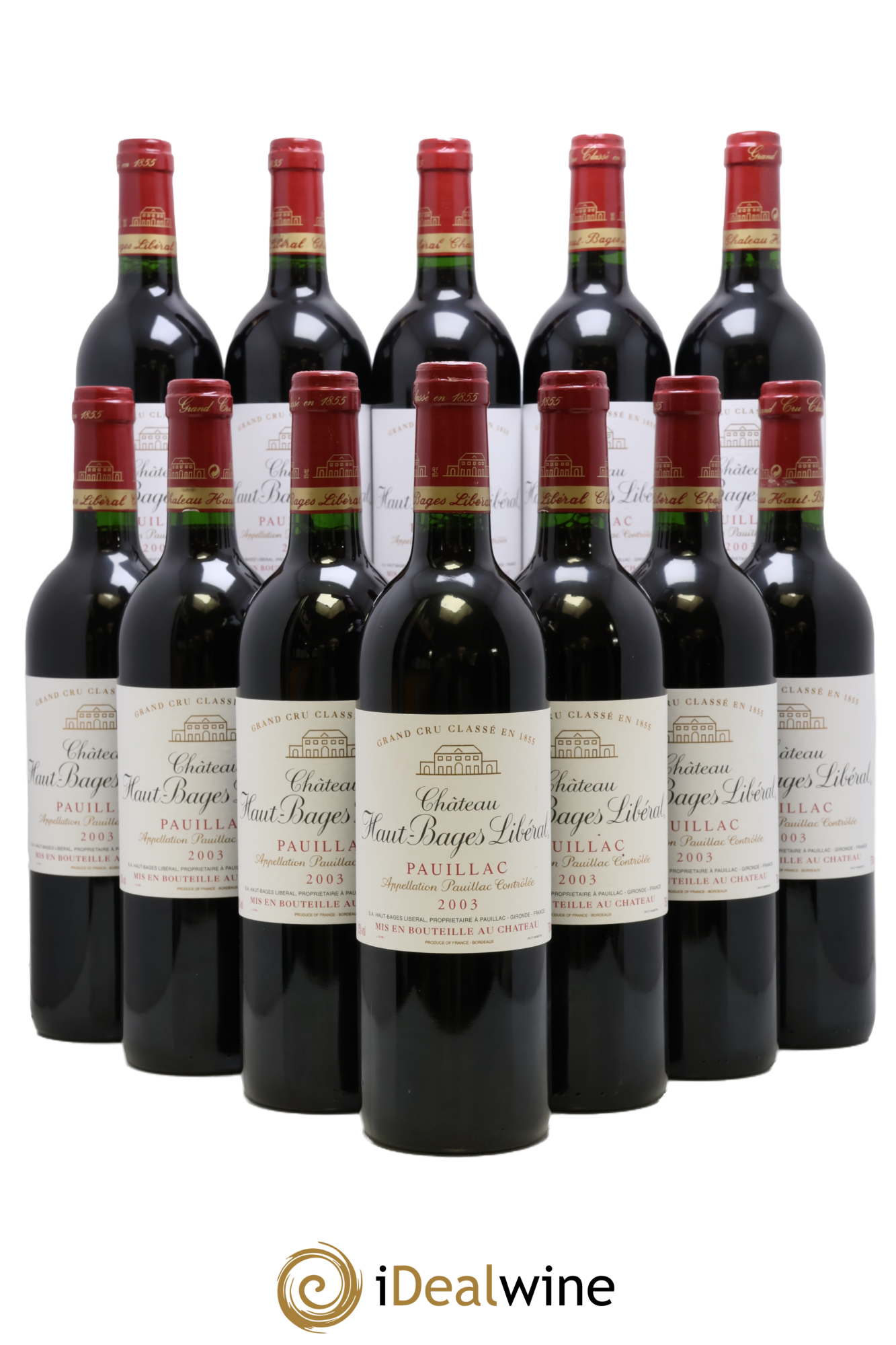 Château Haut Bages Libéral 5ème Grand Cru Classé 2003 - Lotto di 12 bottiglie - 0