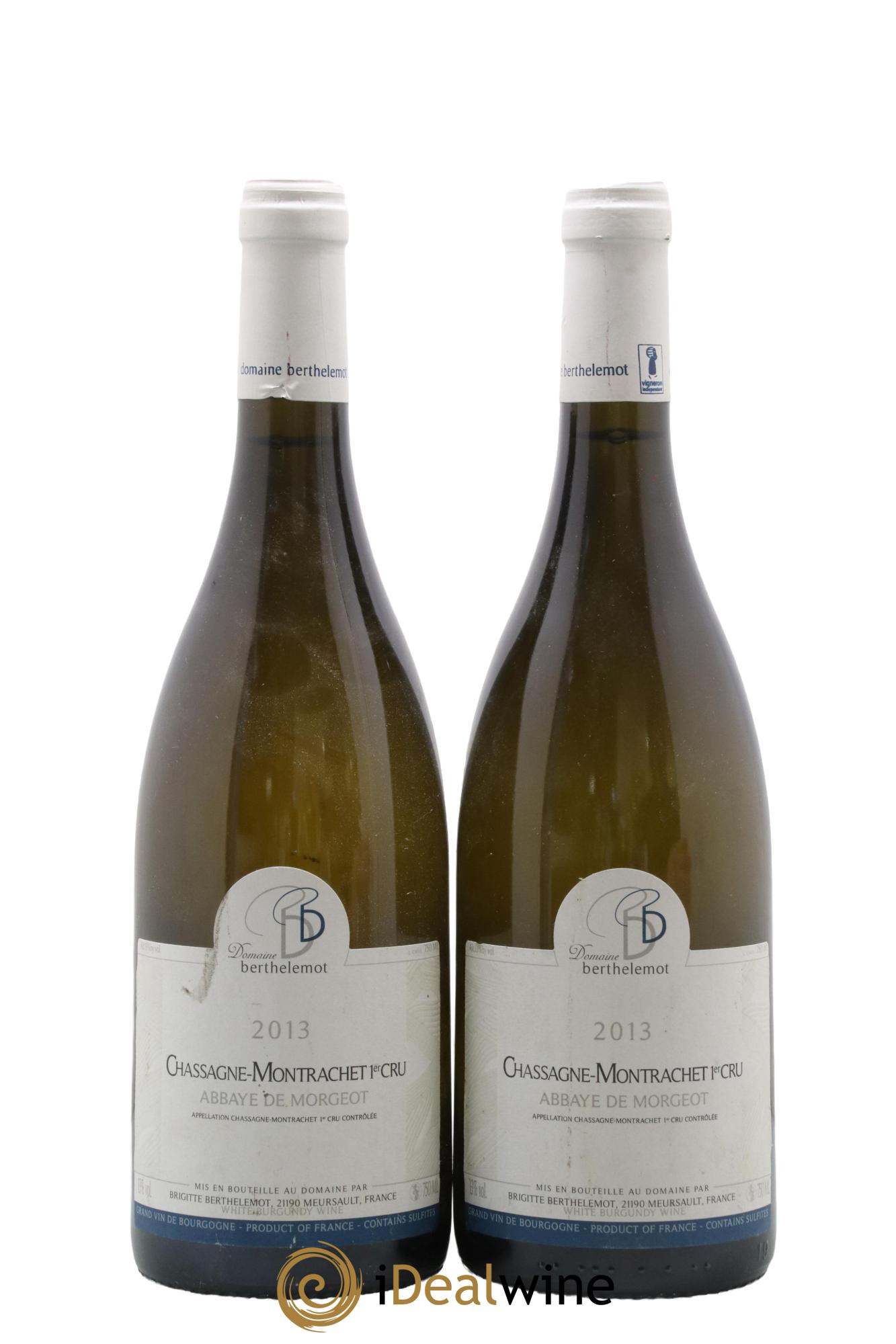Chassagne-Montrachet 1er Cru Abbaye de Morgeot Berthelemot 2013 - Lot de 2 bouteilles - 0