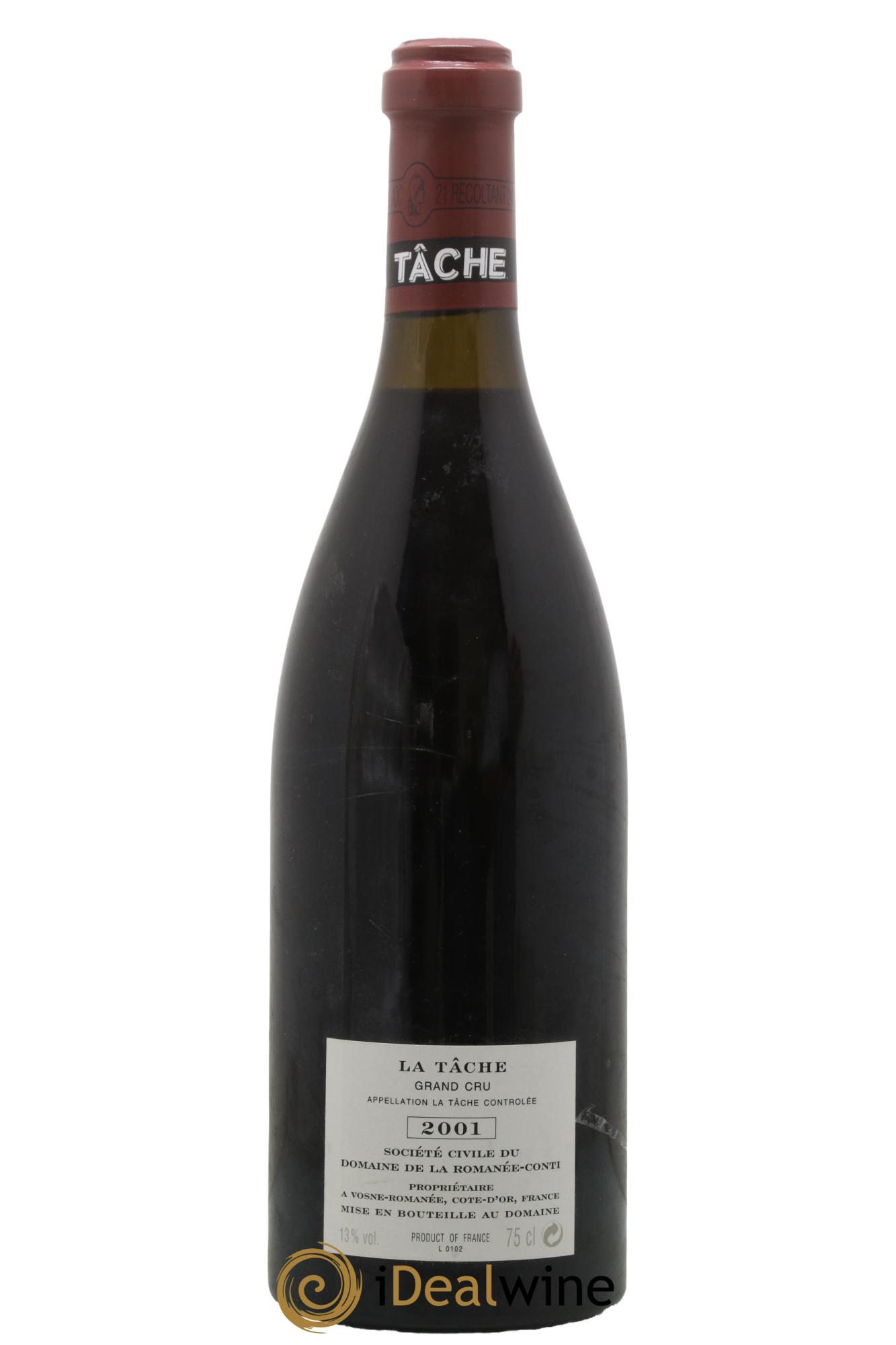 La Tâche Grand Cru Domaine de la Romanée-Conti 2001 - Lotto di 1 bottiglia - 1