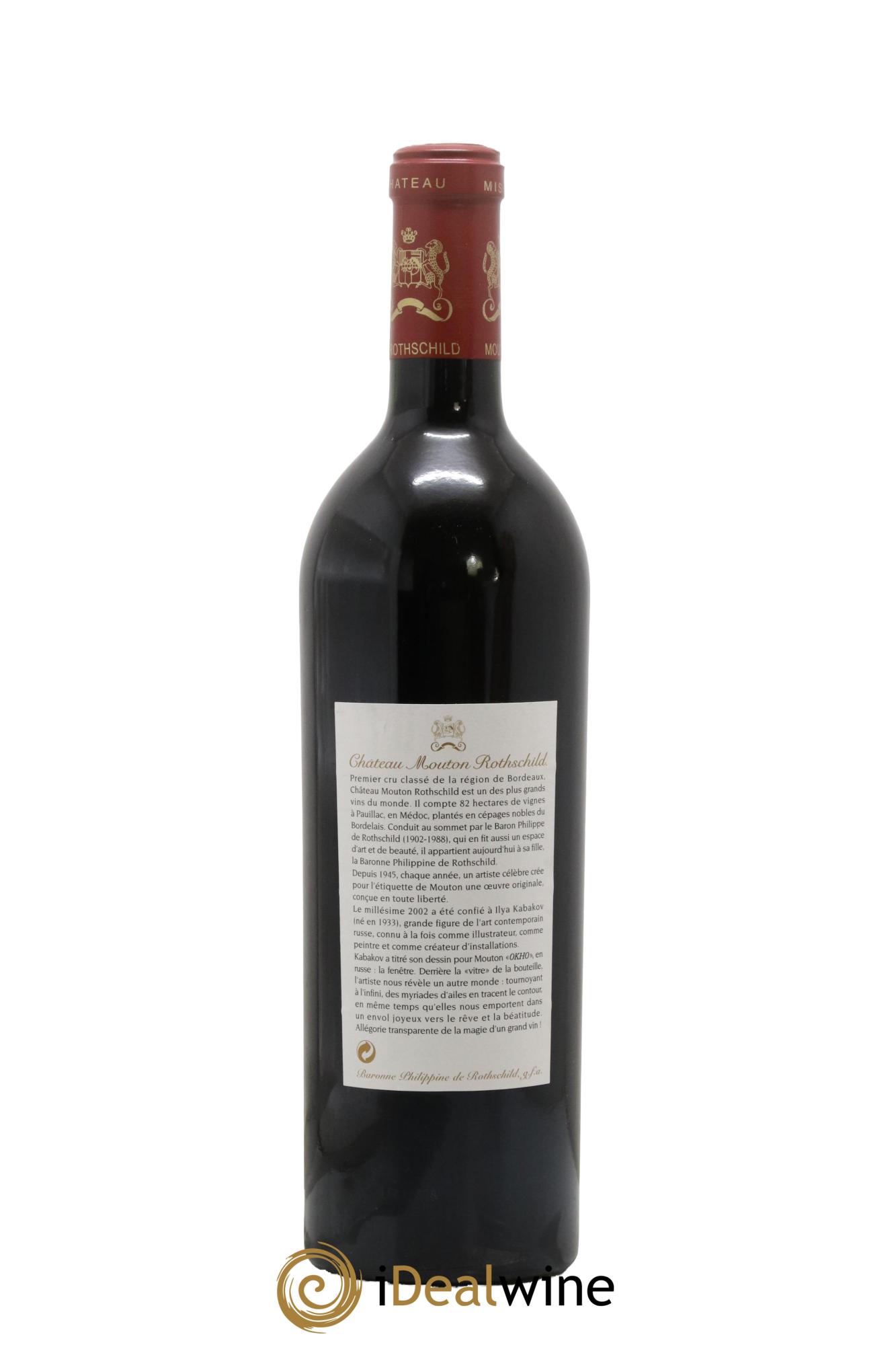 Château Mouton Rothschild 1er Grand Cru Classé 2002 - Lot of 1 bottle - 1