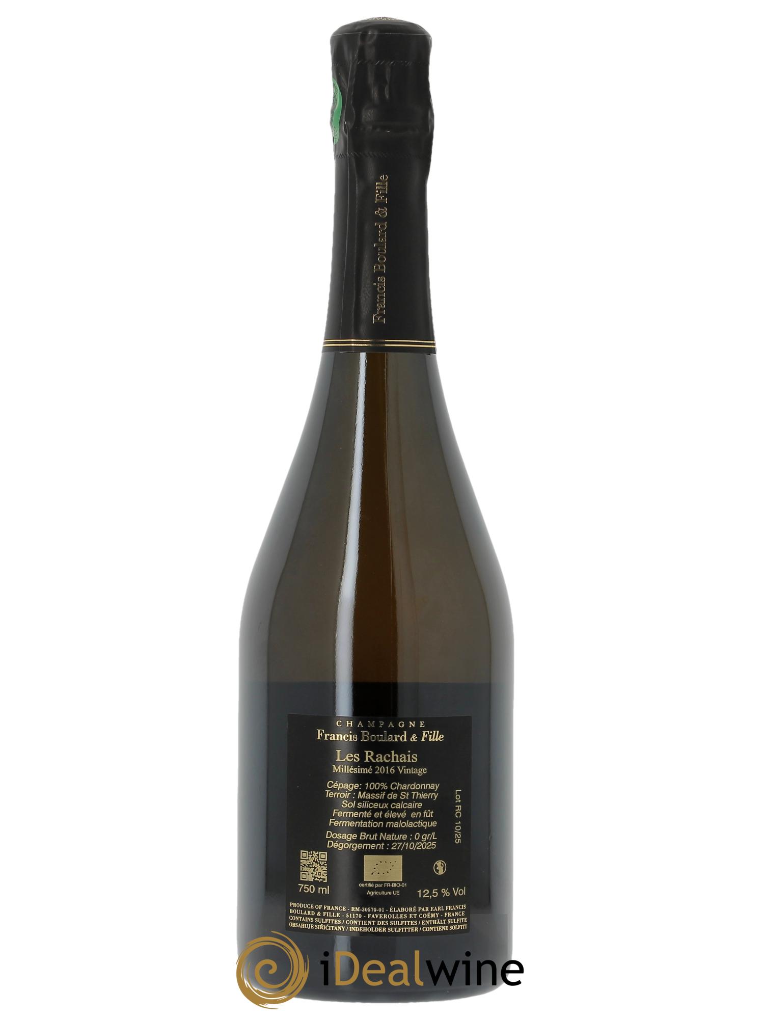 Les Rachais Francis Boulard 2016 - Lot de 1 bouteille - 1
