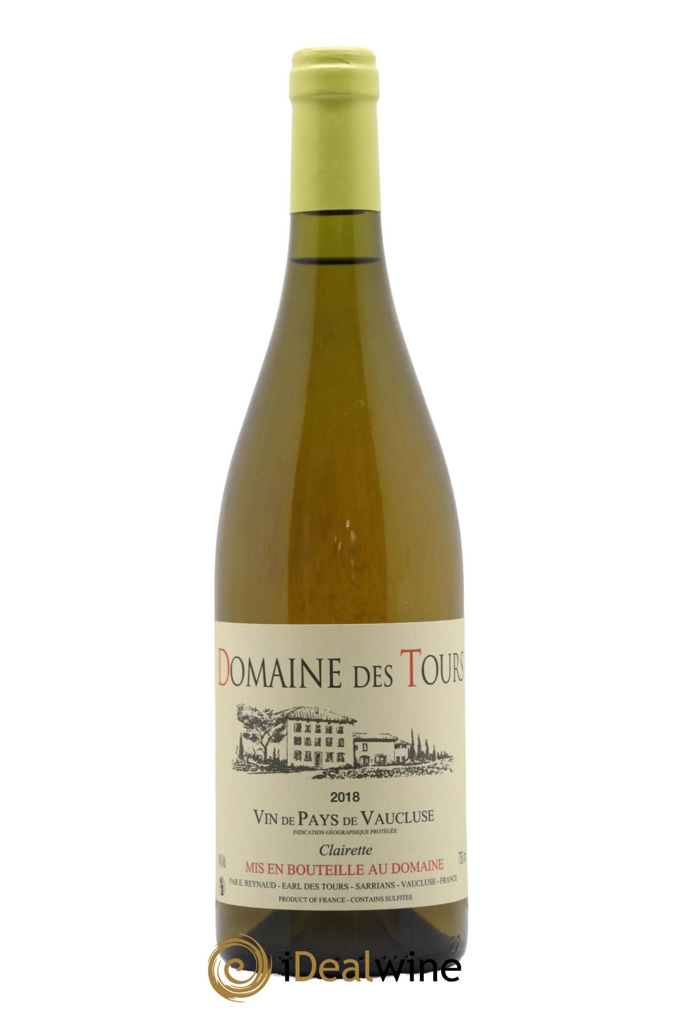 Vaucluse (Vin de Pays de Vaucluse) Domaine des Tours Clairette Emmanuel Reynaud 2018 - Lot de 1 bouteille - 0