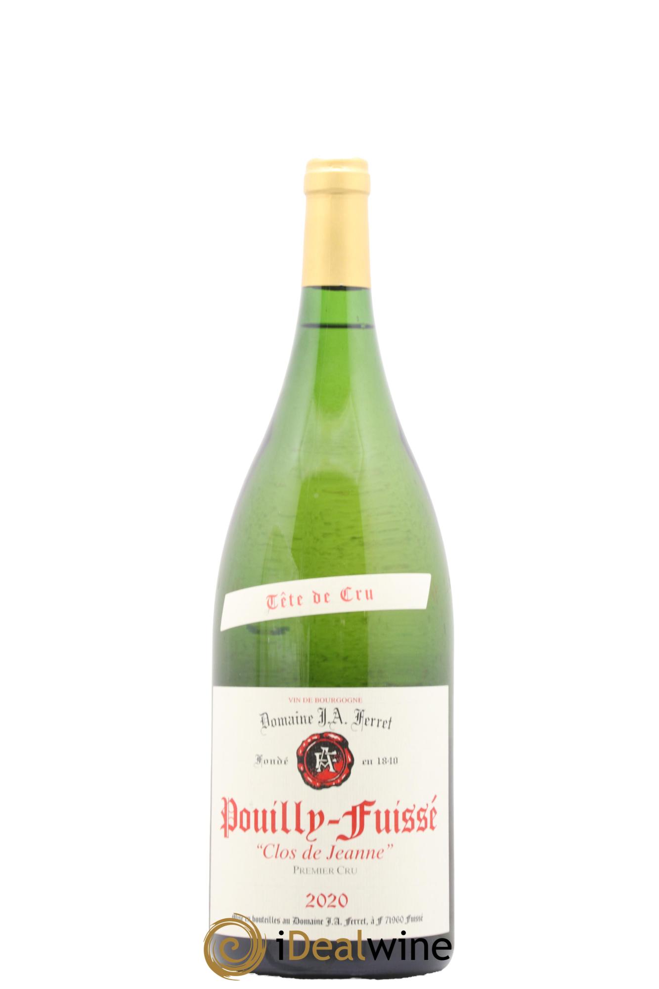 Pouilly-Fuissé Tête de Cru Clos de Jeanne J.A. Ferret (Domaine) 2020 - Lot de 1 magnum - 0