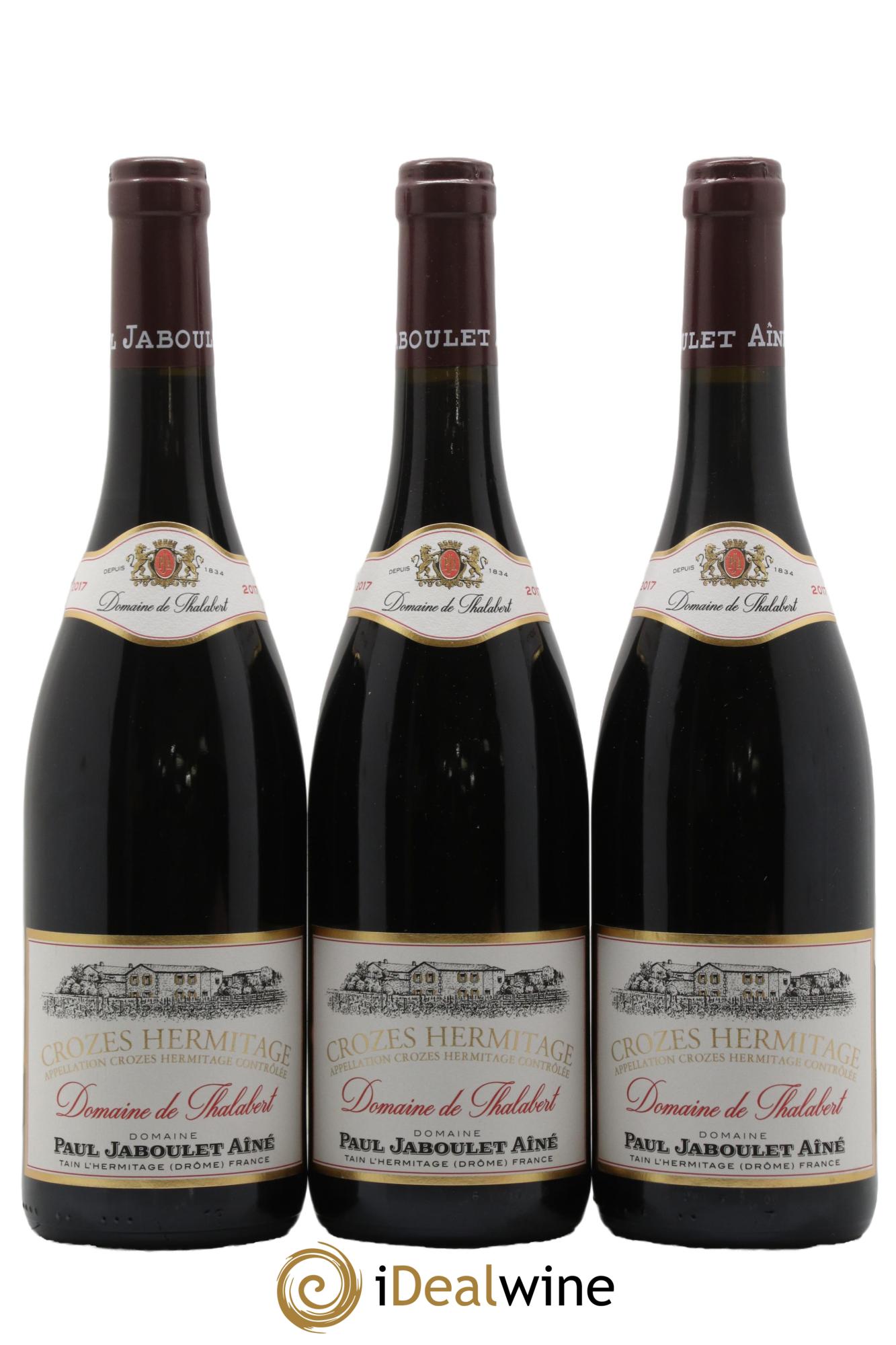 Crozes-Hermitage Domaine de Thalabert Paul Jaboulet Ainé 2017 - Lot of 3 bottles - 0