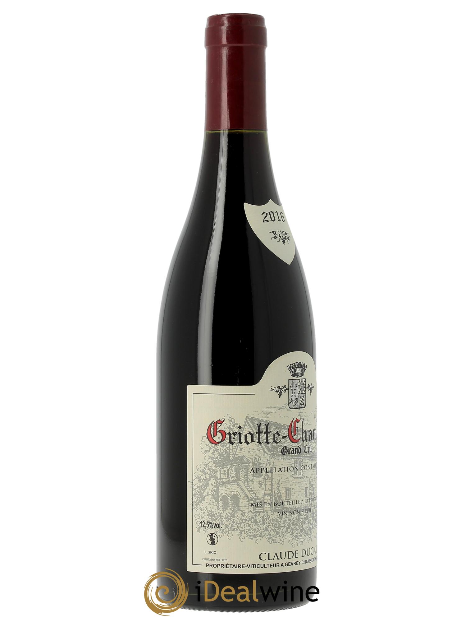 Griotte-Chambertin Grand Cru Claude Dugat  2016 - Lot de 1 bouteille - 2