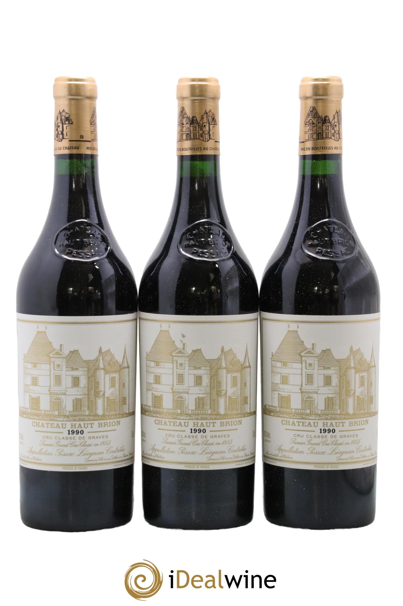 Château Haut Brion 1er Grand Cru Classé 1990 - Posten von 3 Flaschen - 0