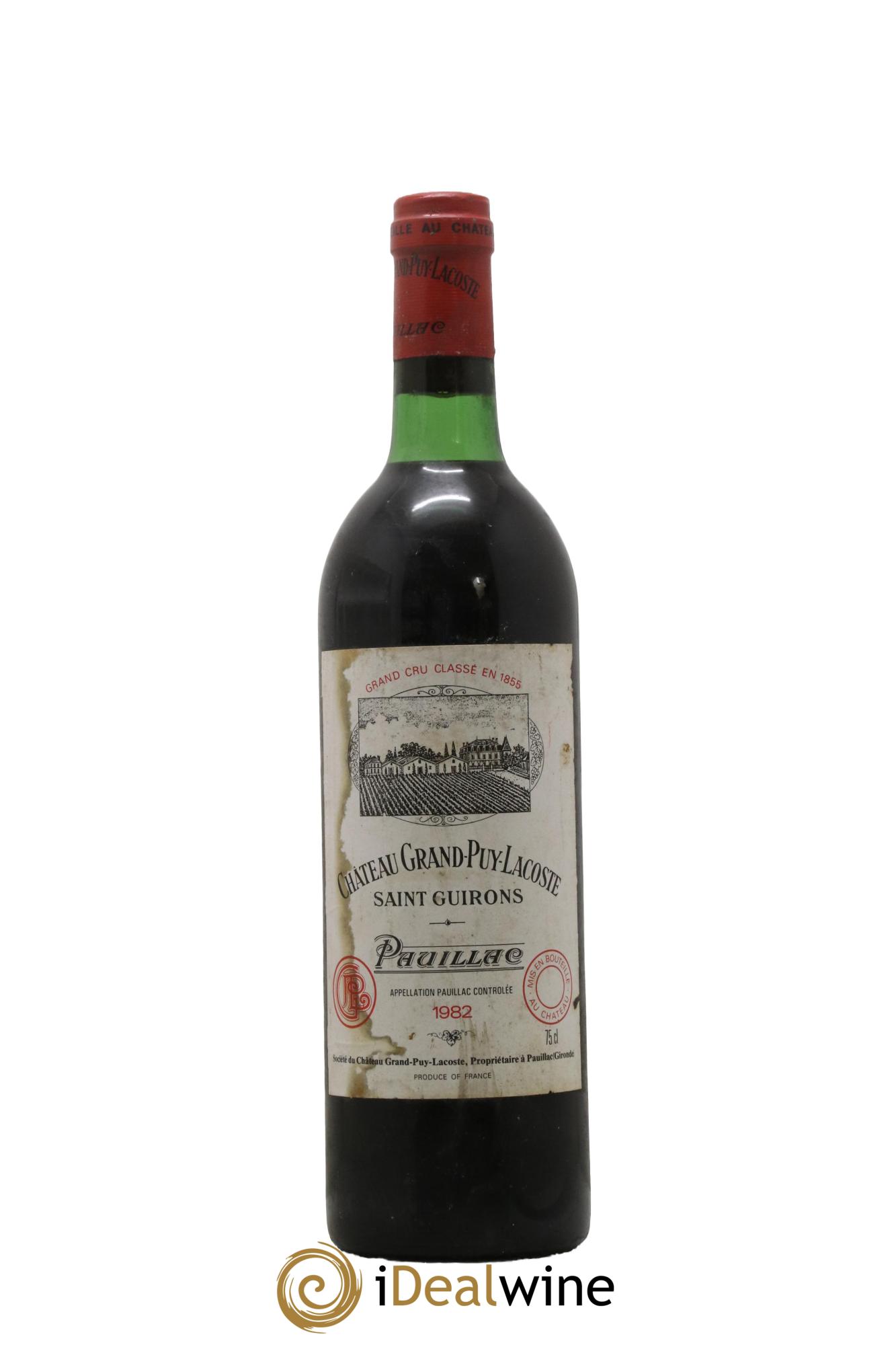 Château Grand Puy Lacoste 5ème Grand Cru Classé 1982 - Lot de 1 bouteille - 0