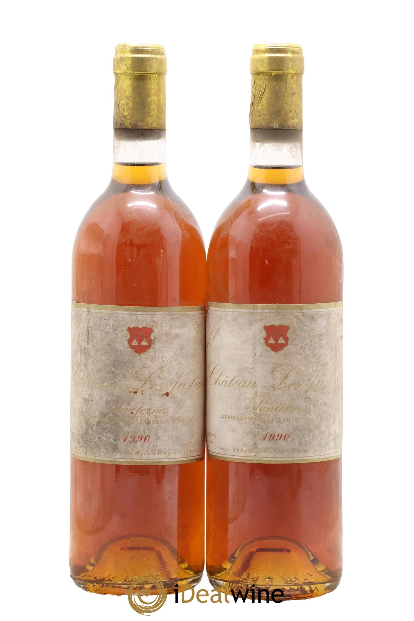 Château les Justices Cru Bourgeois 1990 - Lot de 2 bouteilles - 0