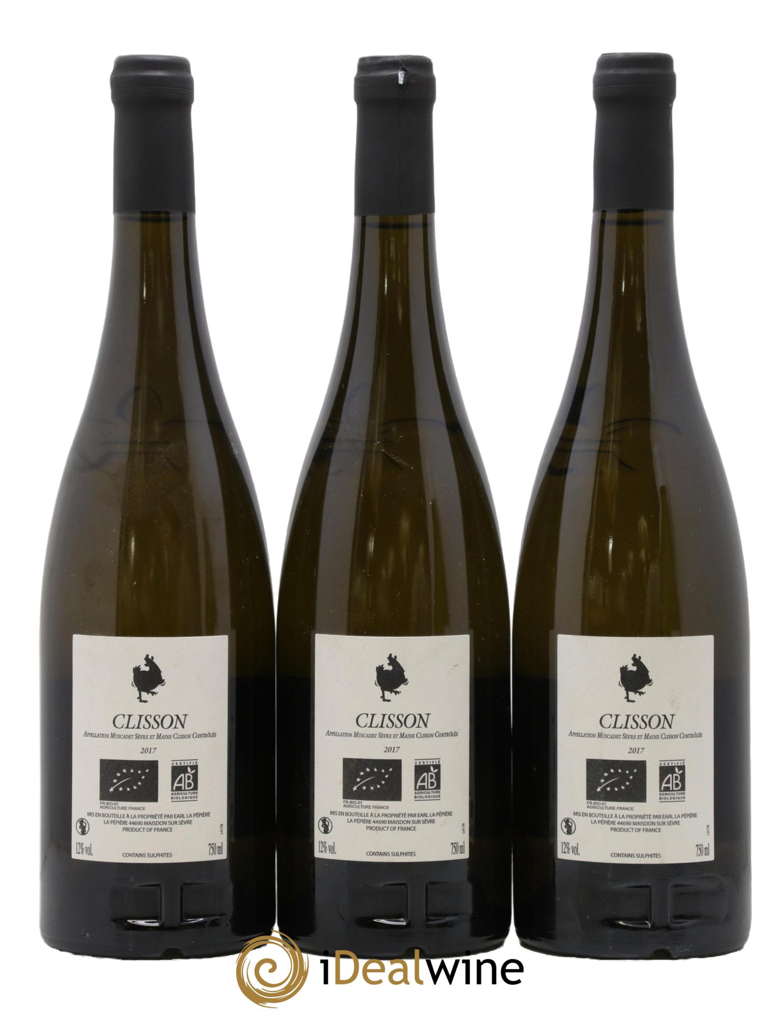 Muscadet-Sèvre-et-Maine Clisson Domaine de La Pépière 2017 - Lot de 3 bouteilles - 1