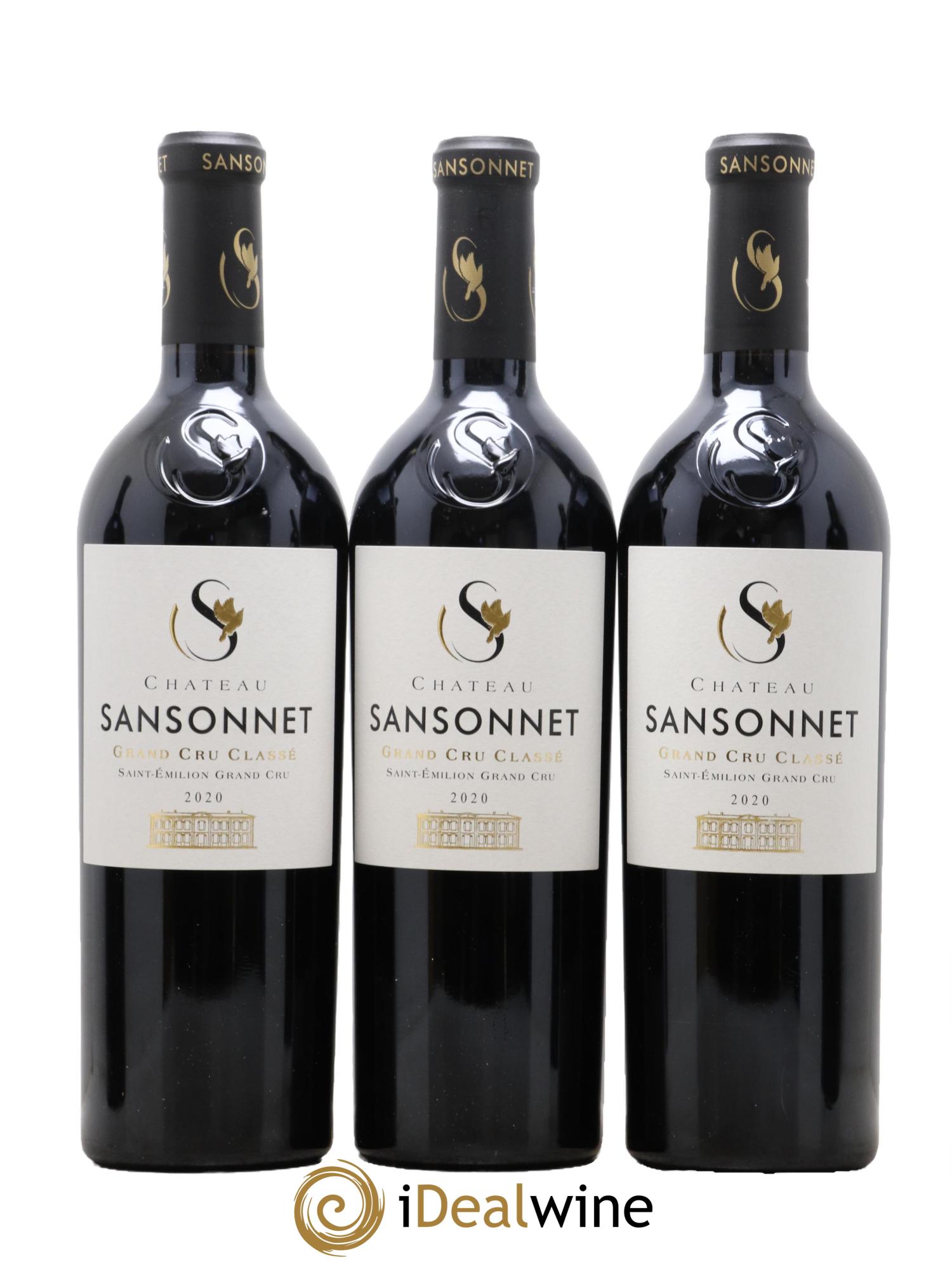 Château Sansonnet Grand Cru Classé 2020 - Lot de 12 bouteilles - 1