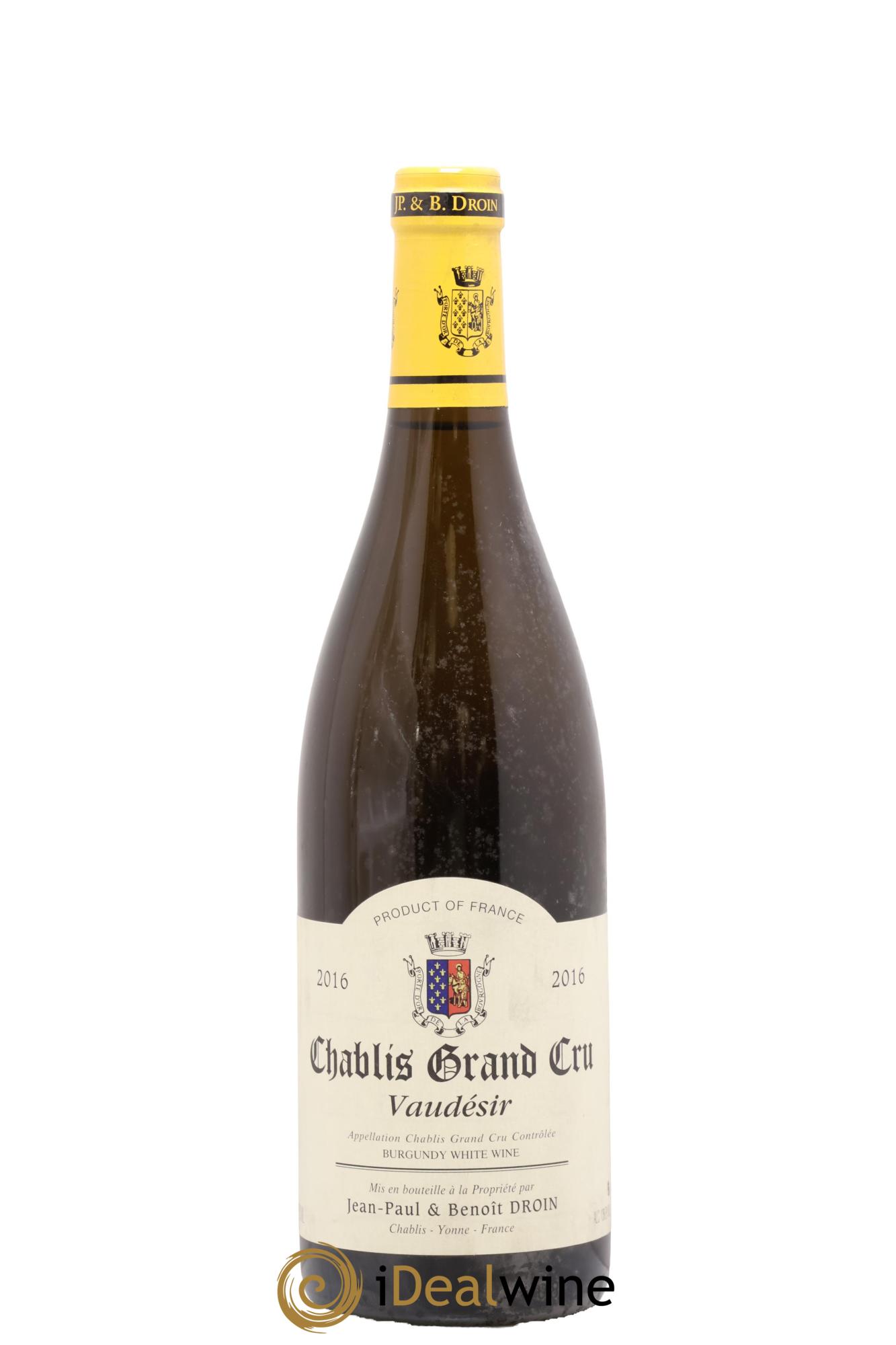 Chablis Grand Cru Vaudésir Jean-Paul & Benoît Droin (Domaine) 2016 - Lot de 1 bouteille - 0