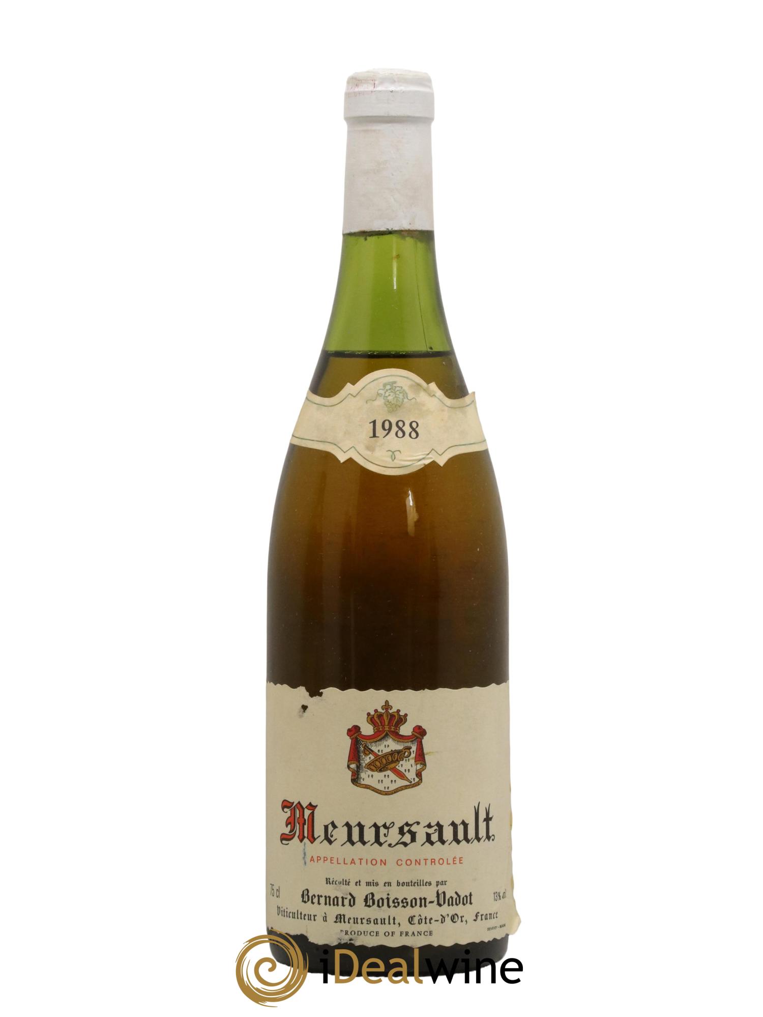 Meursault Boisson Vadot 1988 - Lot de 1 bouteille - 0