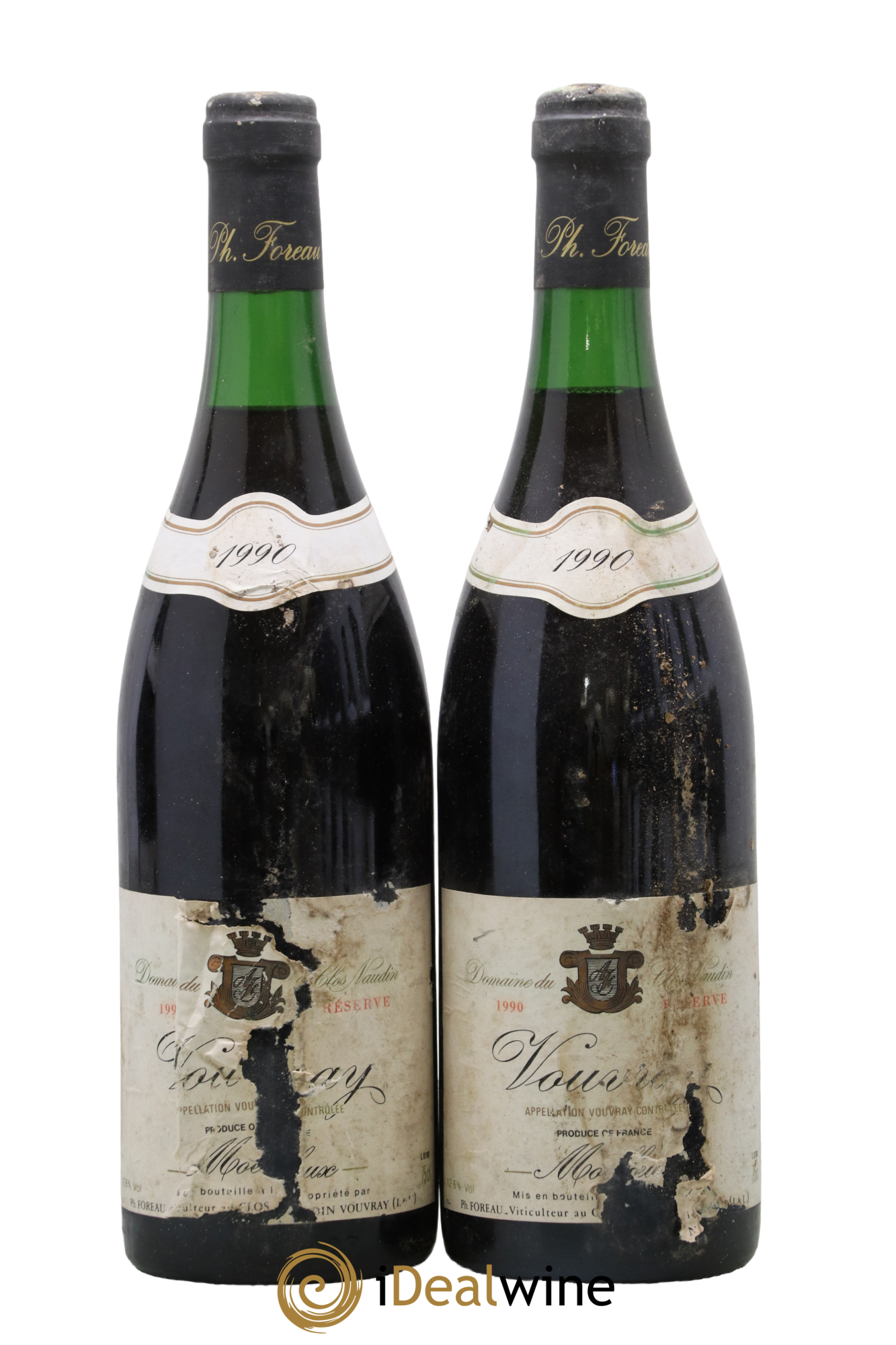 Vouvray Moelleux Réserve Clos Naudin - Philippe Foreau 1990 - Lotto di 2 bottiglie - 0