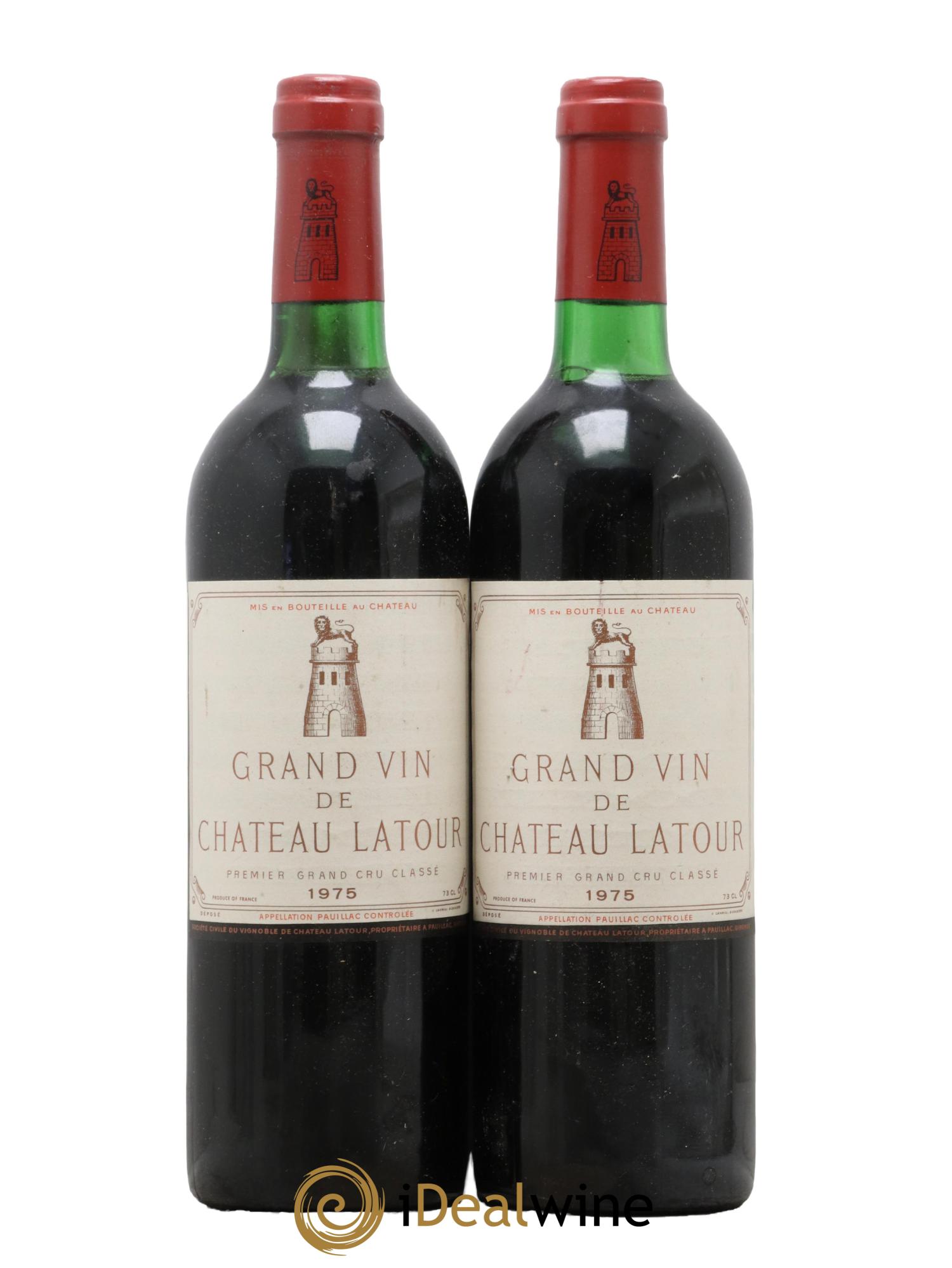 Château Latour 1er Grand Cru Classé 1975 - Lot de 2 bouteilles - 0