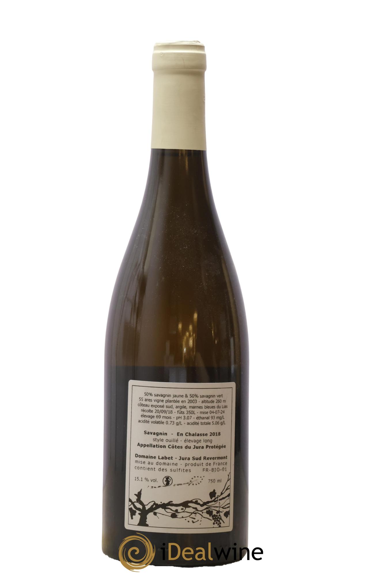 Côtes du Jura Savagnin en Chalasse Elevage Long Romain - Julien  - Charline Labet 2018 - Posten von 1 Flasche - 1
