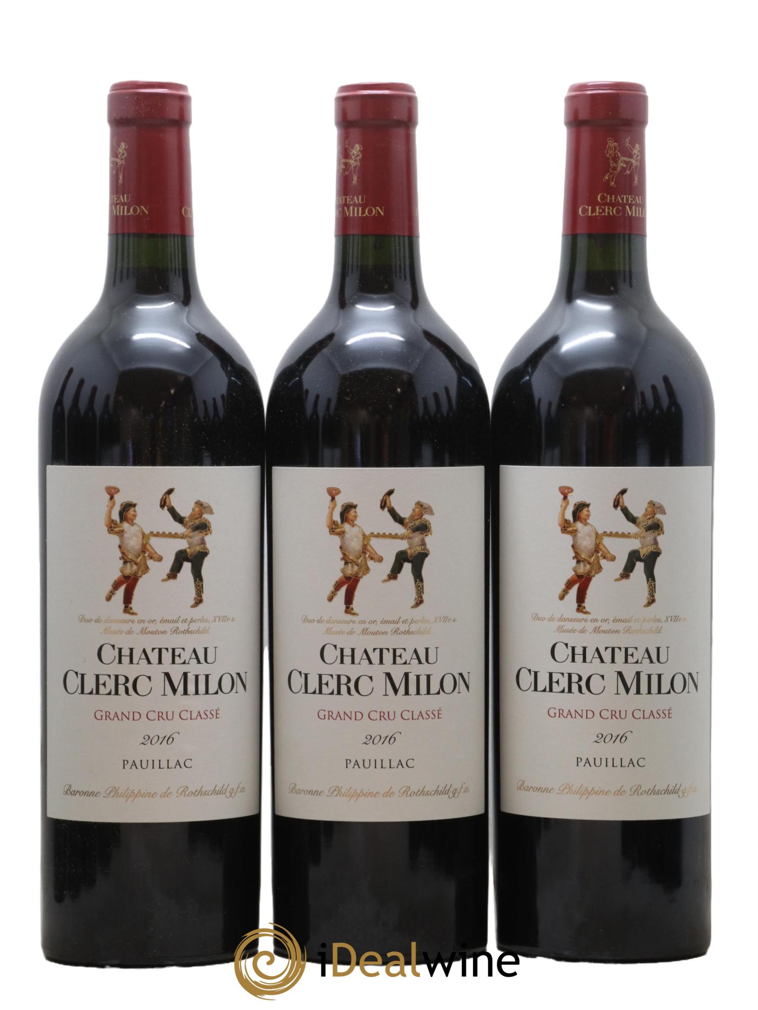 Château Clerc Milon 5ème Grand Cru Classé 2016 - Lot de 12 bouteilles - 1
