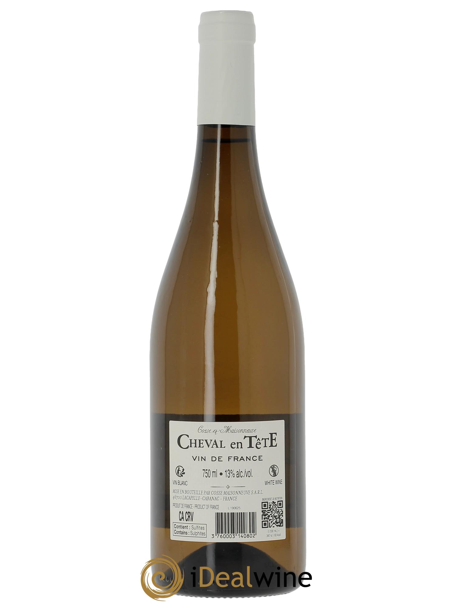 Vin de France Cheval en tête Cosse-Maisonneuve (Domaine)  2024 - Lot de 1 bouteille - 1