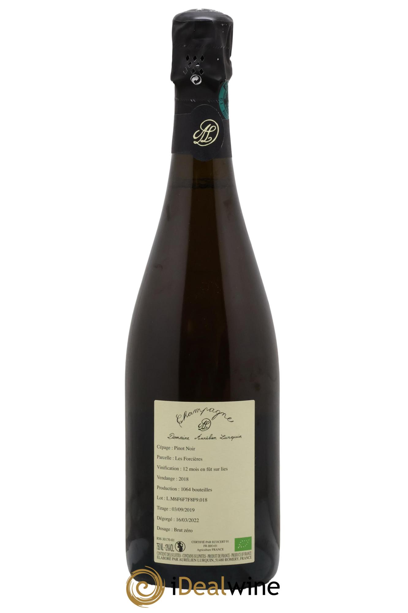 Pinot Noir Les Forcières Aurélien Lurquin 2018 - Lot of 1 bottle - 1