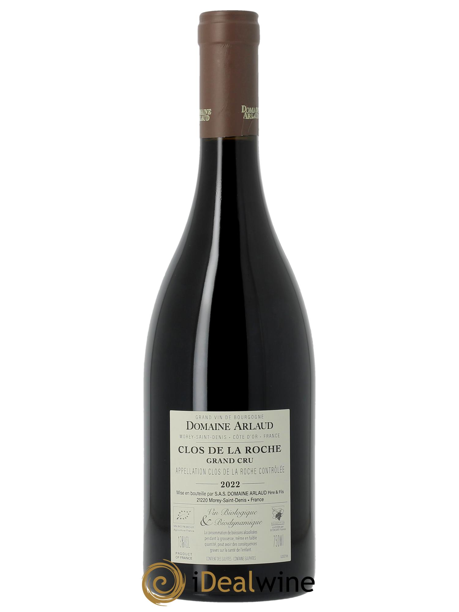 Clos de la Roche Grand Cru Arlaud 2022 - Lot de 1 bouteille - 1