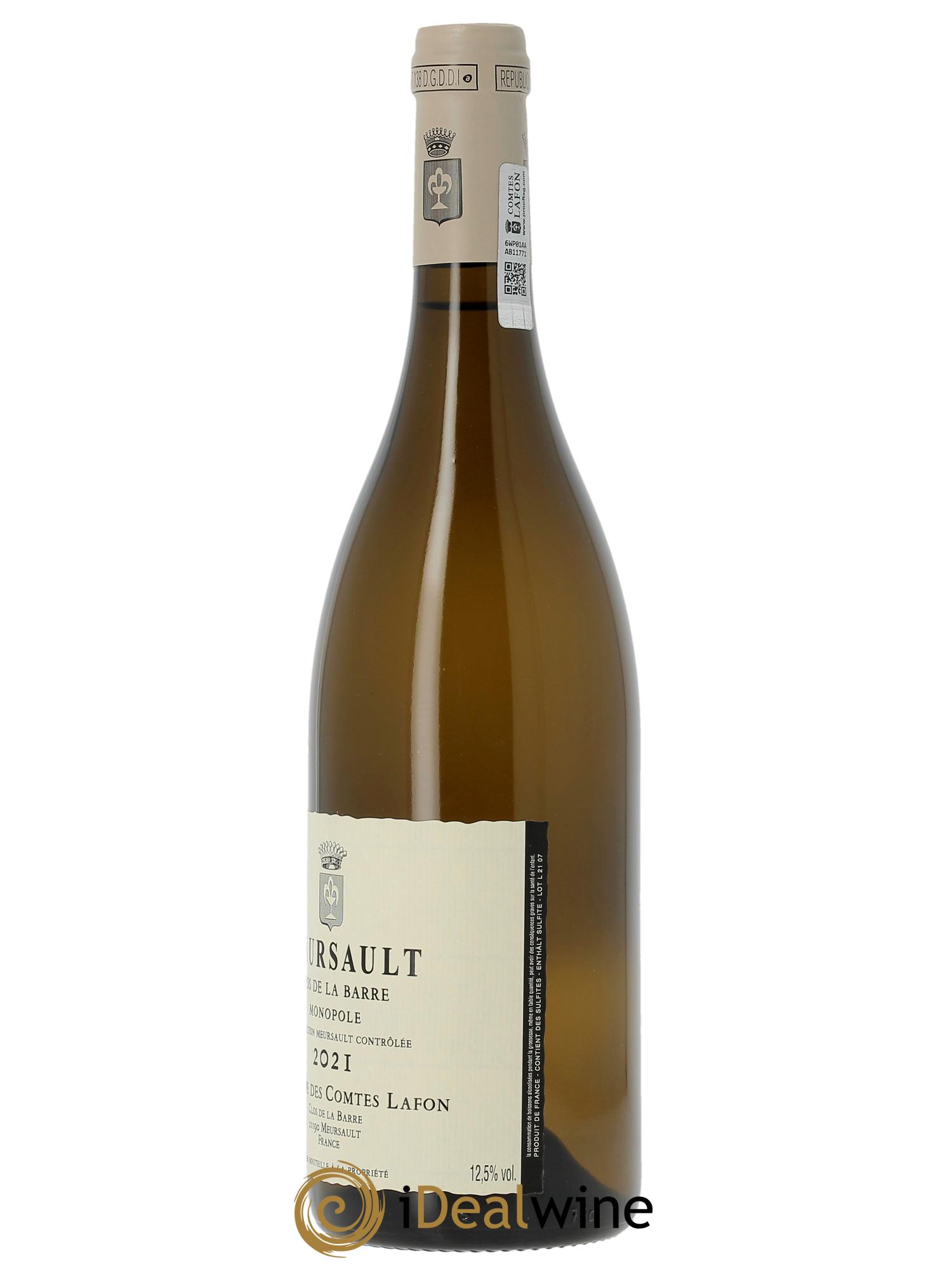 Meursault Clos de la Barre Comtes Lafon (Domaine des) 2021 - Lot de 1 bouteille - 1