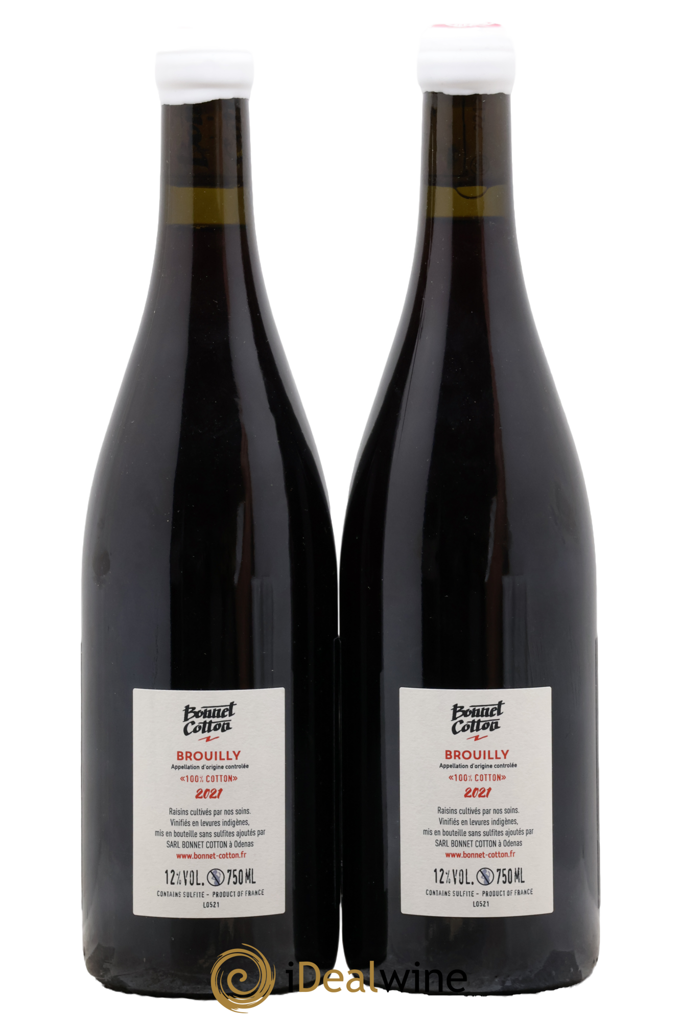 Brouilly 100% Cotton Bonnet-Cotton (Domaine) 2021 - Lotto di 2 bottiglie - 1