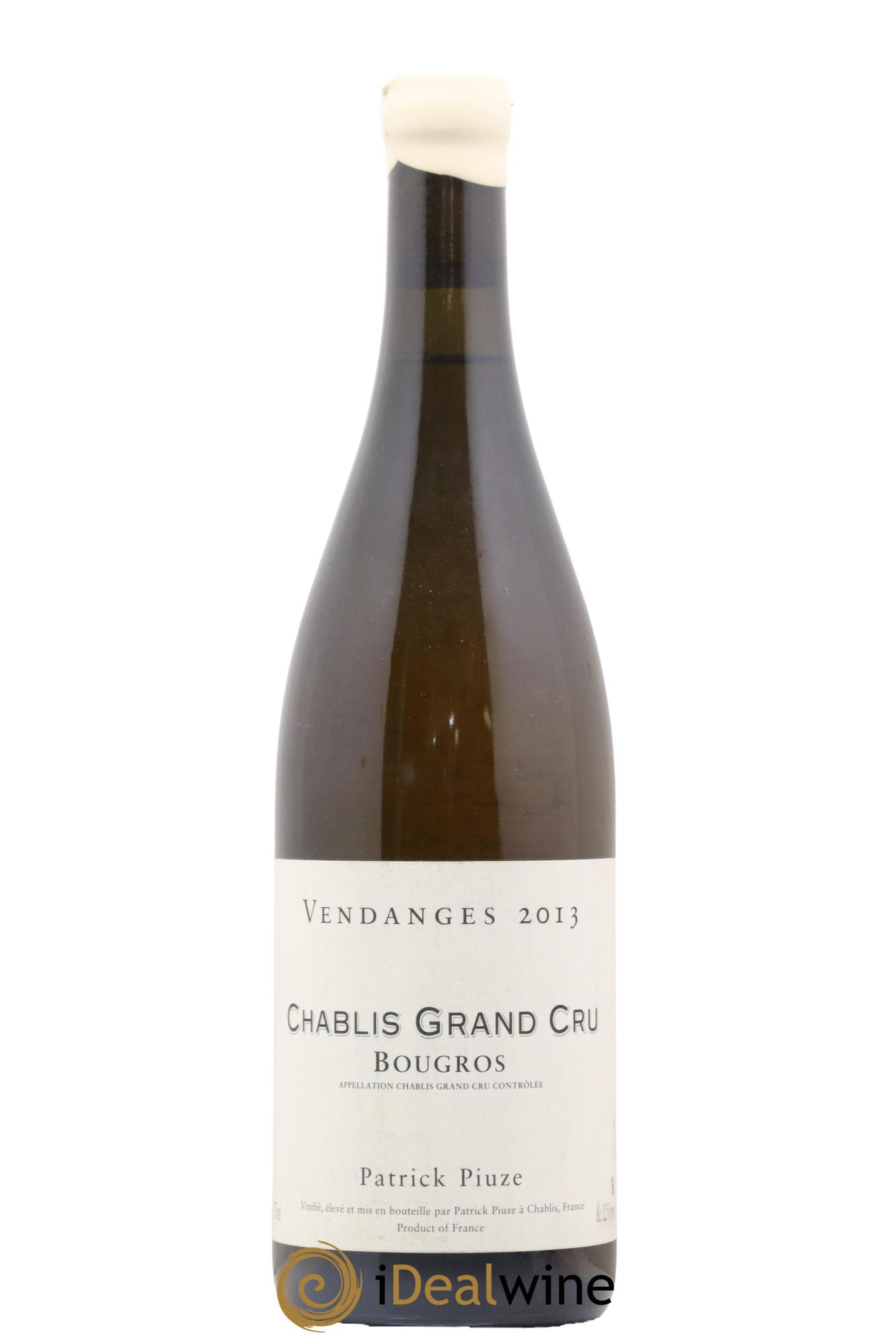 Chablis Grand Cru Bougros Patrick Piuze (Domaine) 2013 - Lot de 1 bouteille - 0