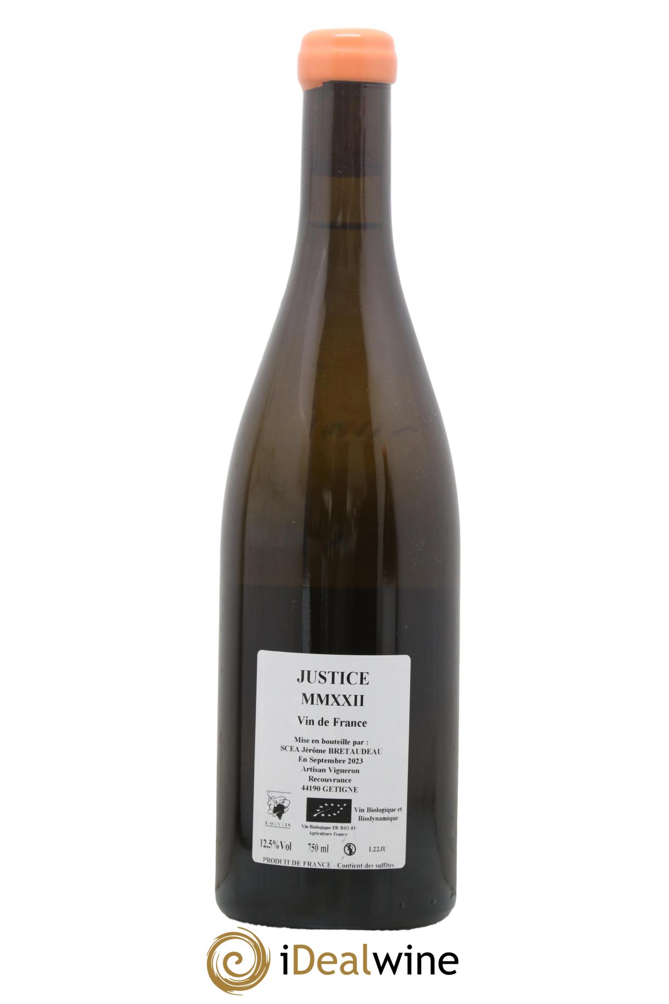 Vin de France La Justice Jérôme Bretaudeau - Domaine de Bellevue 2022 - Lot de 1 bouteille - 1
