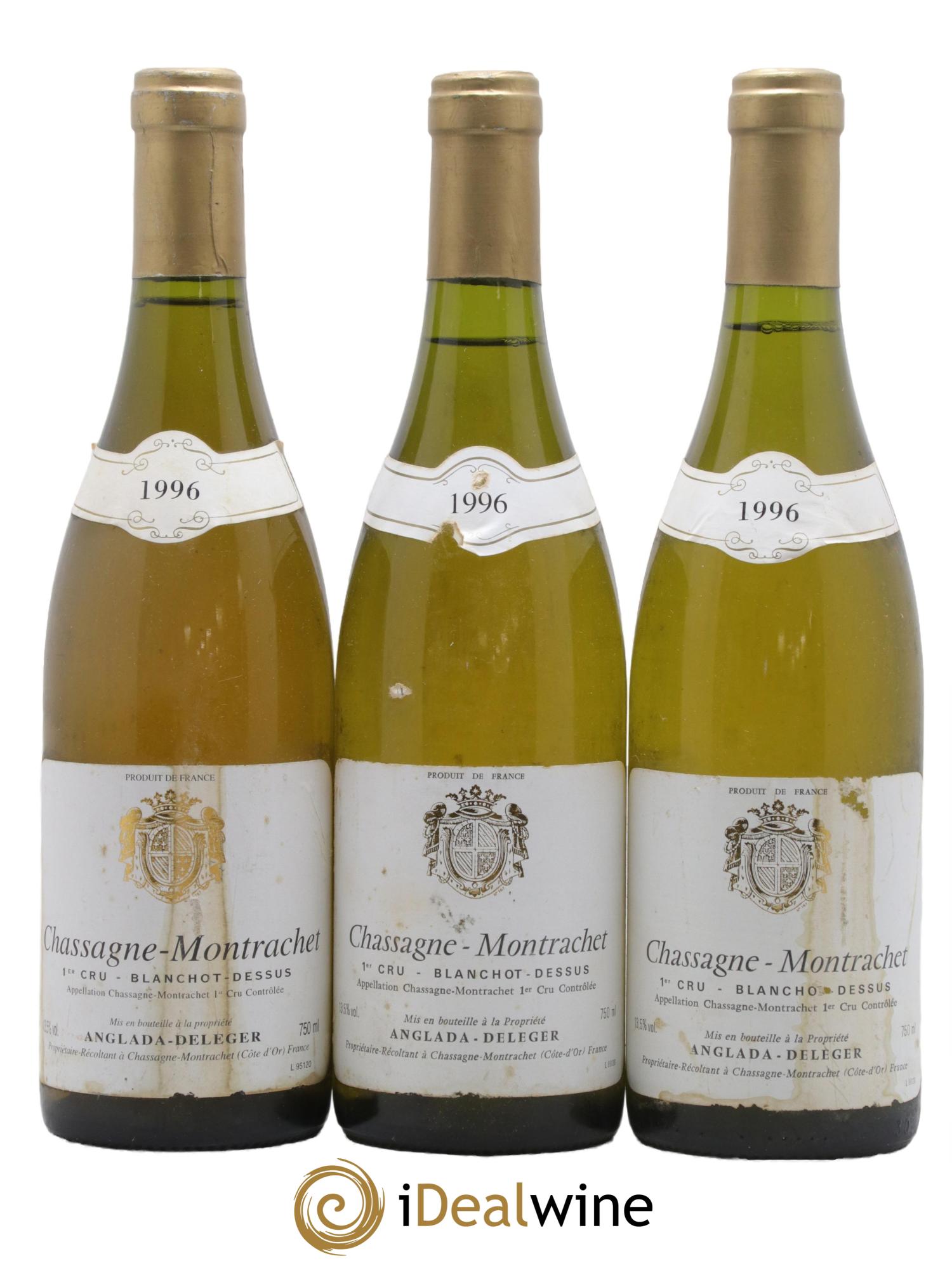 Chassagne-Montrachet 1er Cru 1996 - Lotto di 3 bottiglie - 0