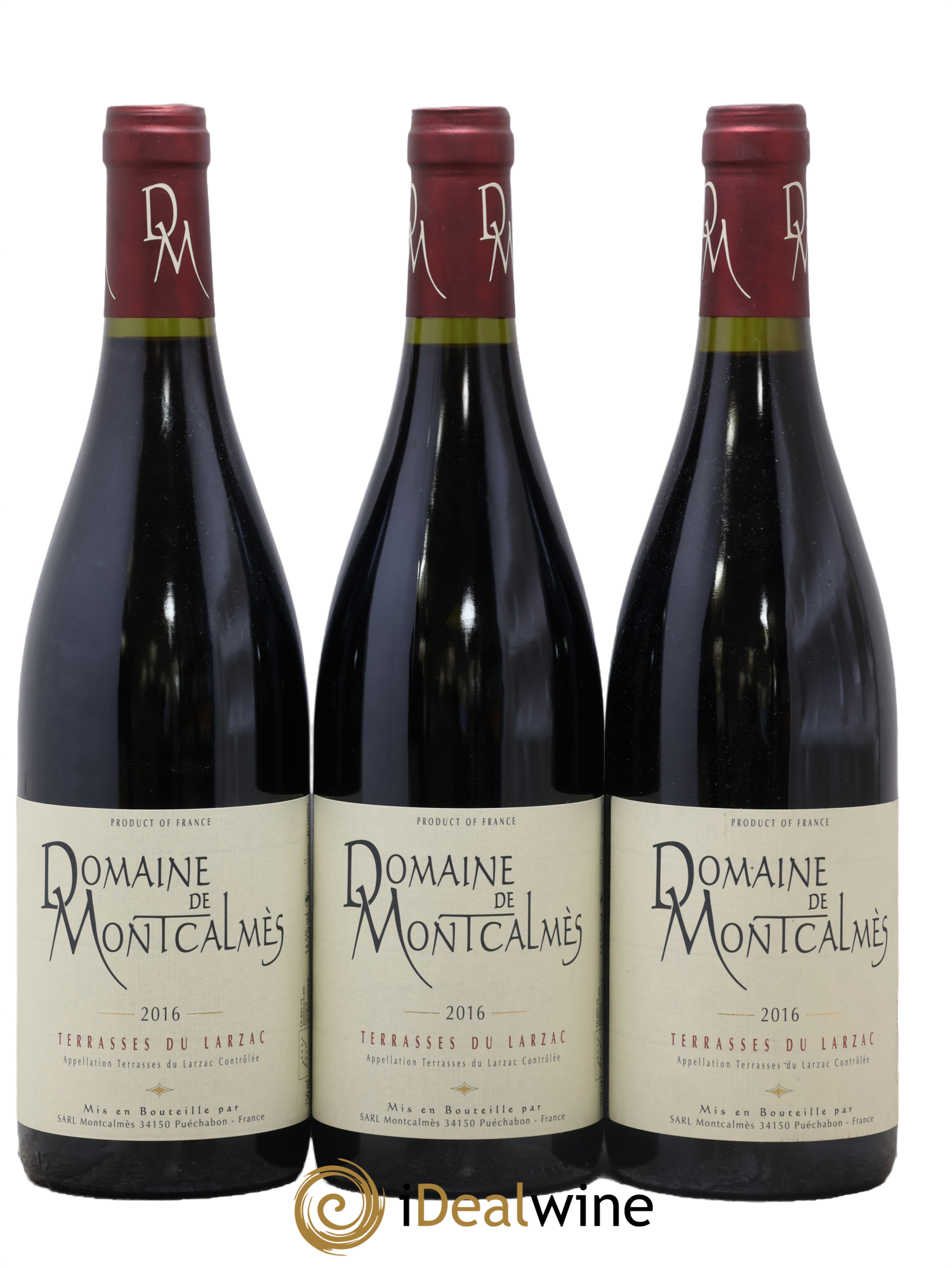 Terrasses du Larzac Domaine de Montcalmès Frédéric Pourtalié 2016 - Lot of 3 bottles - 0