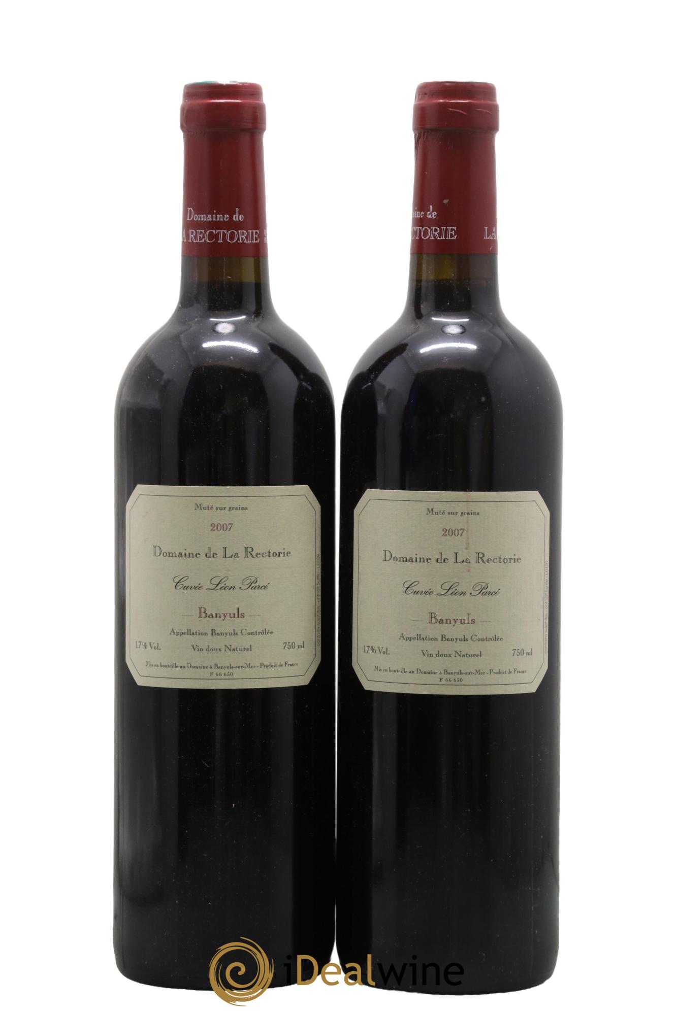 Banyuls La Rectorie (Domaine de) Léon Parcé Thierry et Jean Emmanuel Parcé 2007 - Lotto di 2 bottiglie - 0