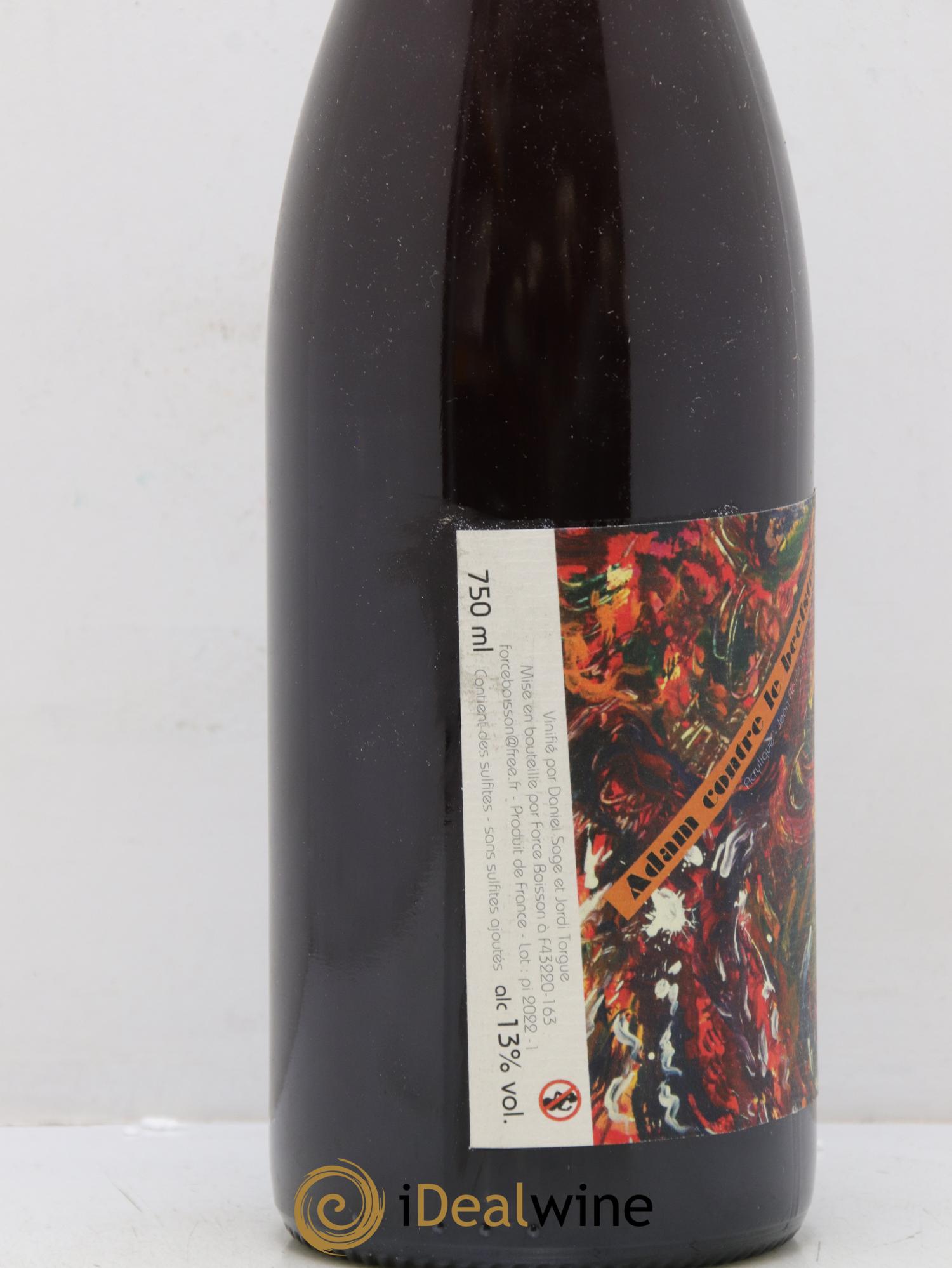 Vin de France Adam Contre le Beefsteak Daniel Sage 2021 - Lot de 1 bouteille - 1