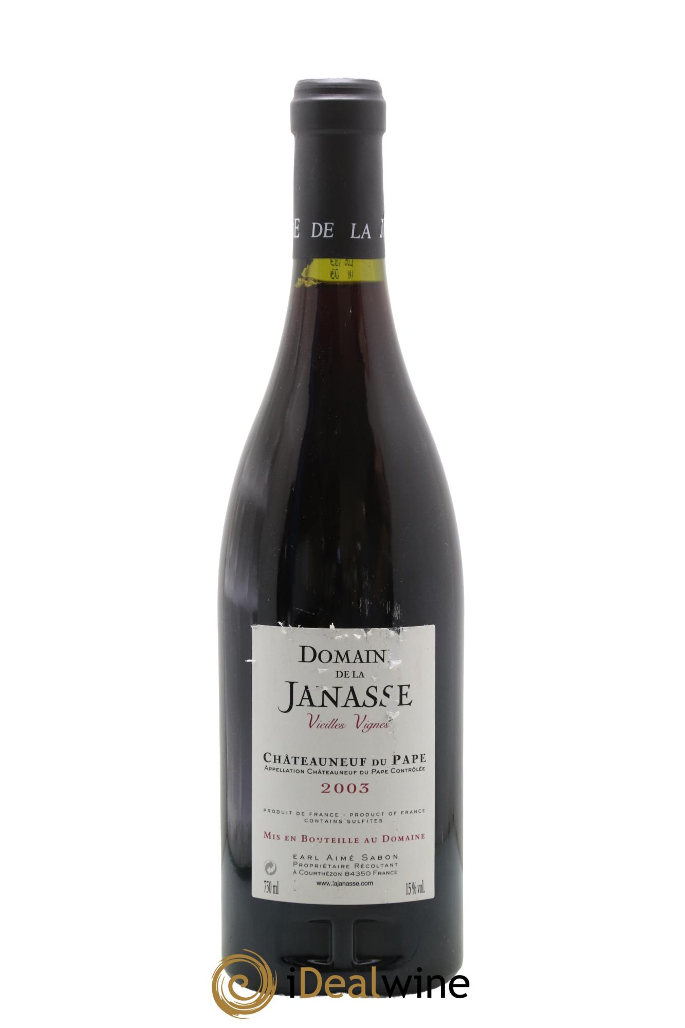 Châteauneuf-du-Pape Cuvée Vieilles Vignes La Janasse (Domaine de) 2003 - Posten von 1 Flasche - 1