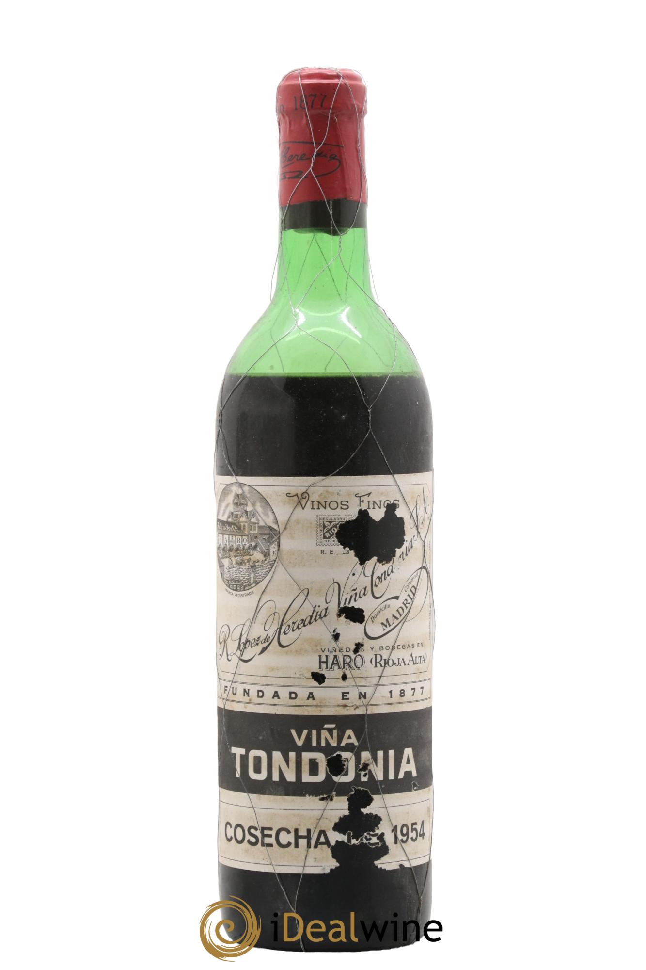 Rioja DOCA Reserva Vina Tondonia R. Lopez de Heredia 1954 - Posten von 1 Flasche - 0