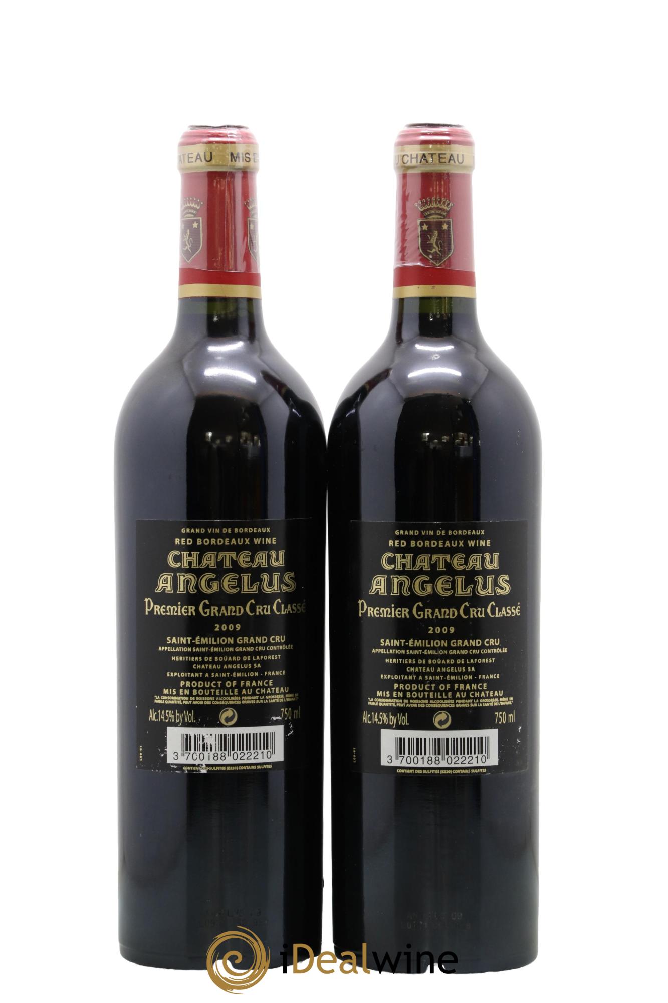 Château Angélus 1er Grand Cru Classé A 2009 - Lot de 2 bouteilles - 1