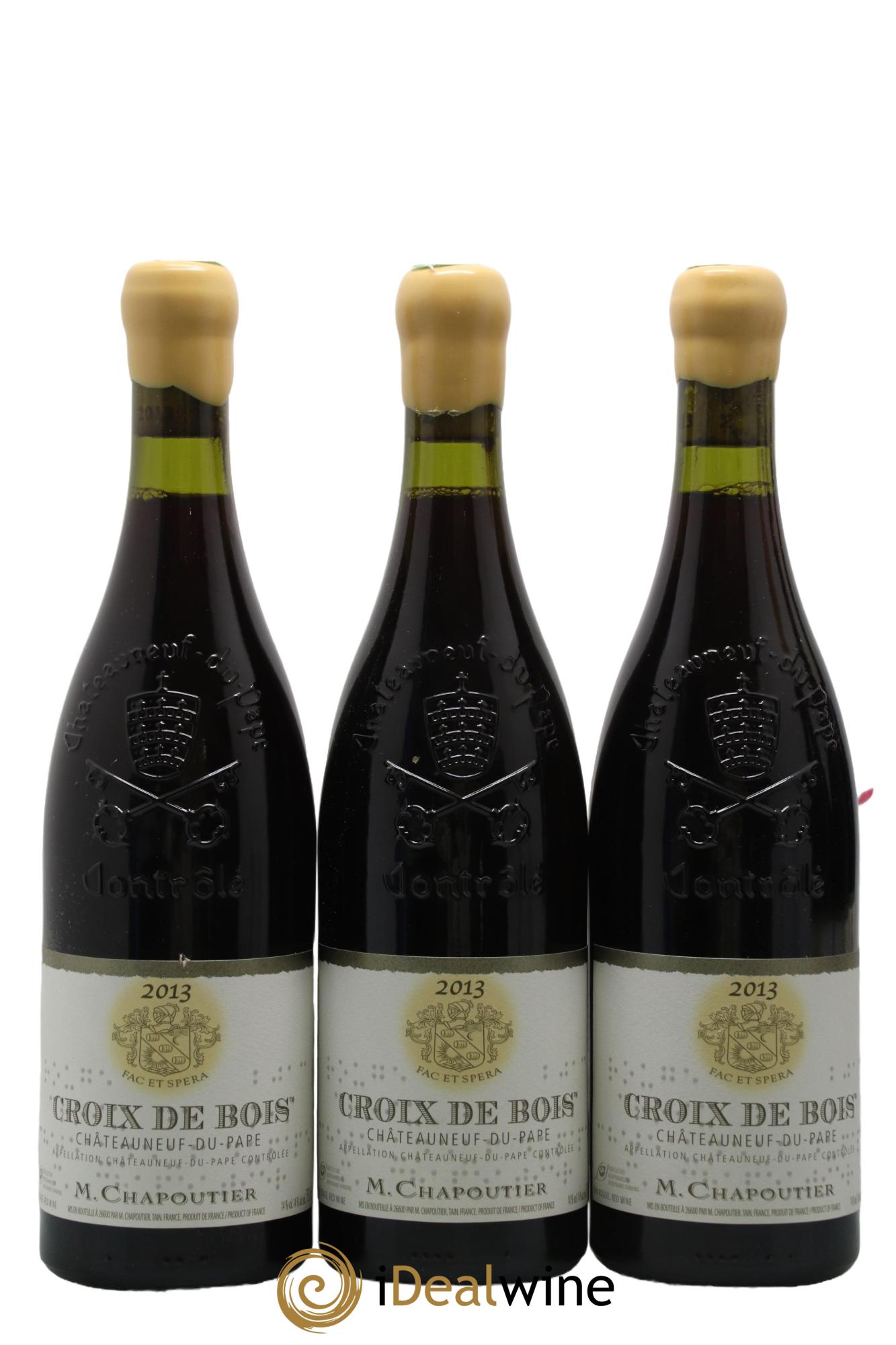 Châteauneuf-du-Pape Croix de Bois Chapoutier 2013 - Posten von 6 Flaschen - 2