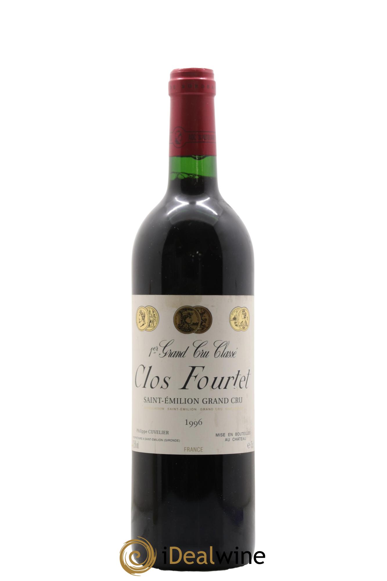 Clos Fourtet 1er Grand Cru Classé B 1996 - Lot de 1 bouteille - 0