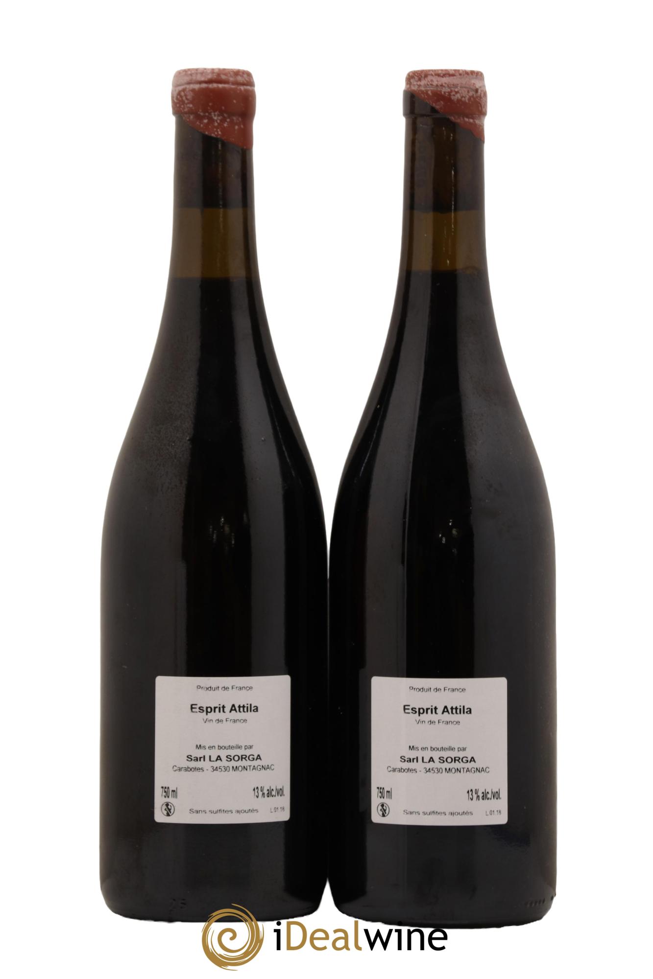 Vin de France Esprit Attila La Sorga Anthony Tortul 2018 - Lot de 2 bouteilles - 1