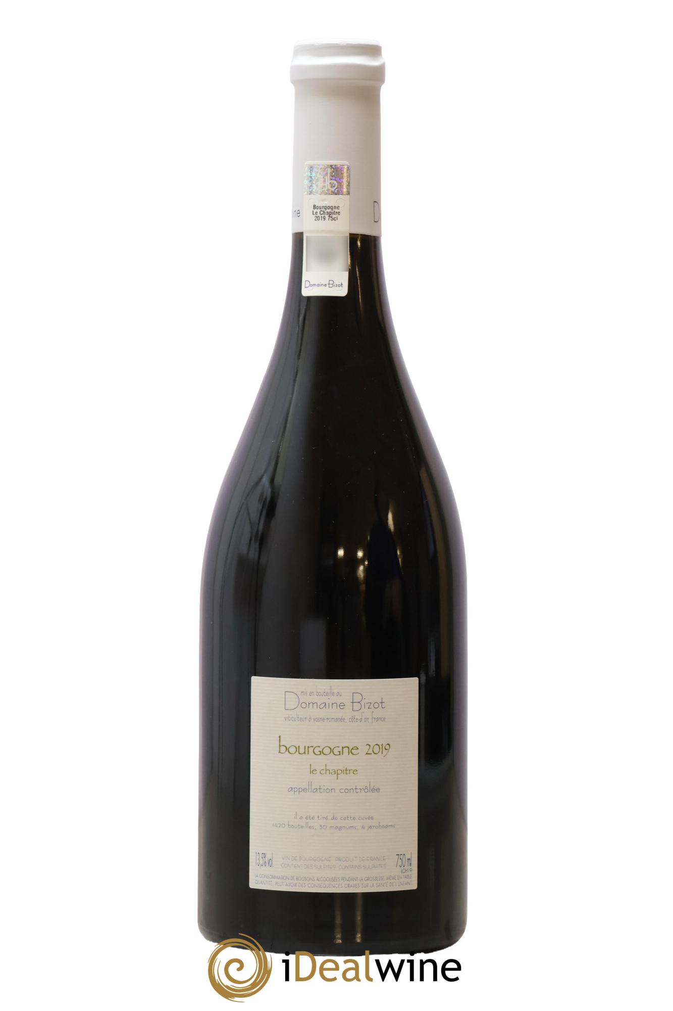 Bourgogne Le Chapitre Bizot (Domaine) 2019 - Lot of 1 bottle - 1
