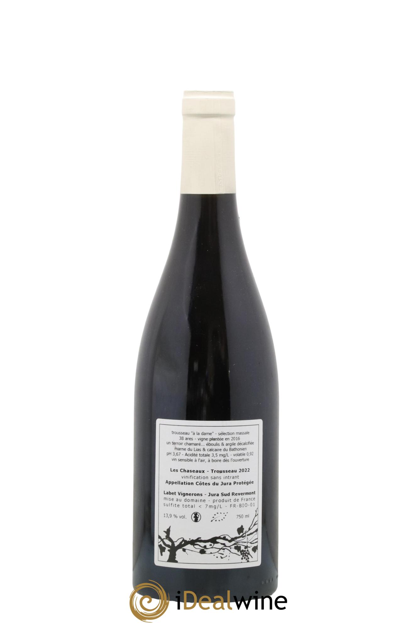 Côtes du Jura Trousseau Les Chaseaux Romain - Julien - Charline Labet 2022 - Lot de 1 bouteille - 1