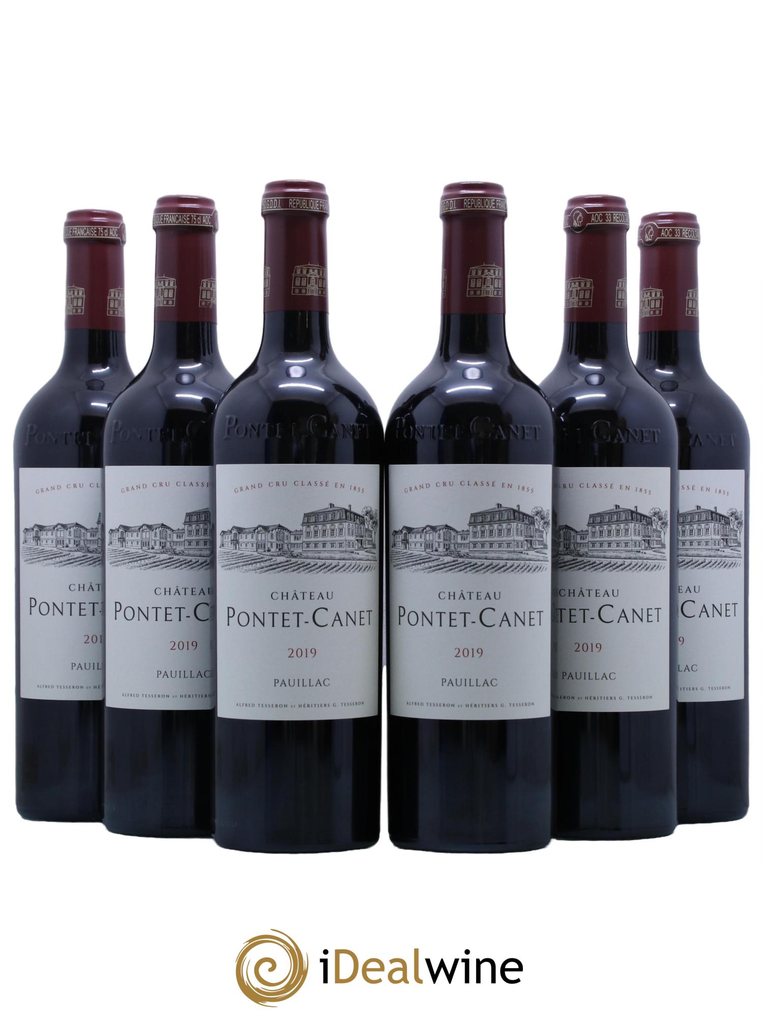 Château Pontet Canet 5ème Grand Cru Classé 2019 - Lot de 6 bouteilles - 0