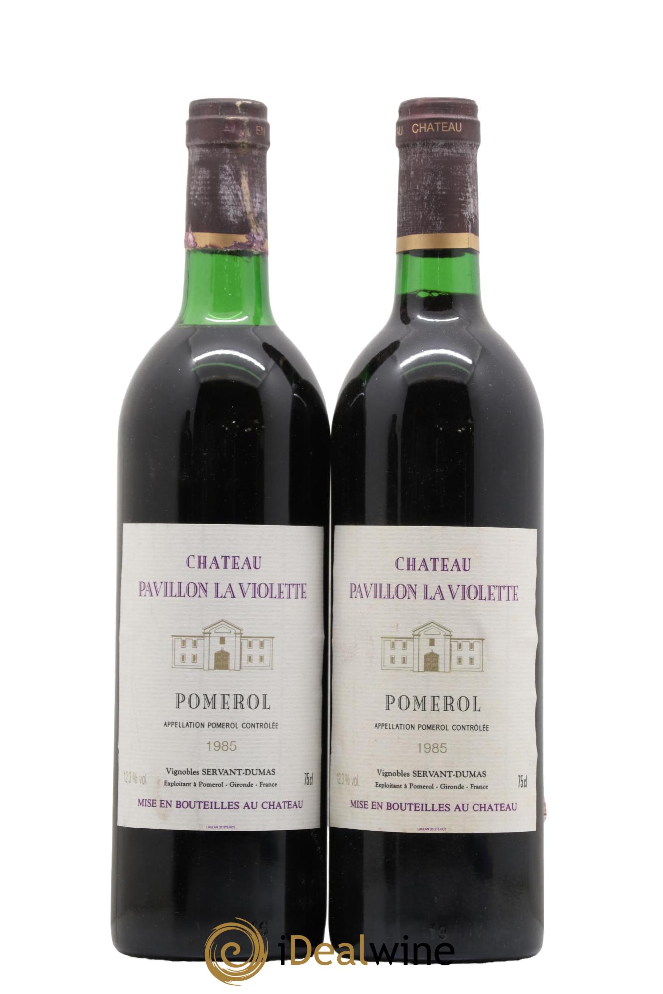Pomerol Chateau Pavillon La Violette 1985 - Lot de 2 bouteilles - 0