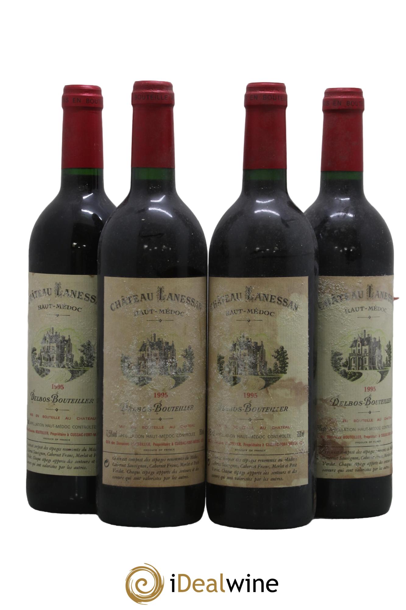 Château Lanessan Cru Bourgeois 1995 - Lot de 4 bouteilles - 0