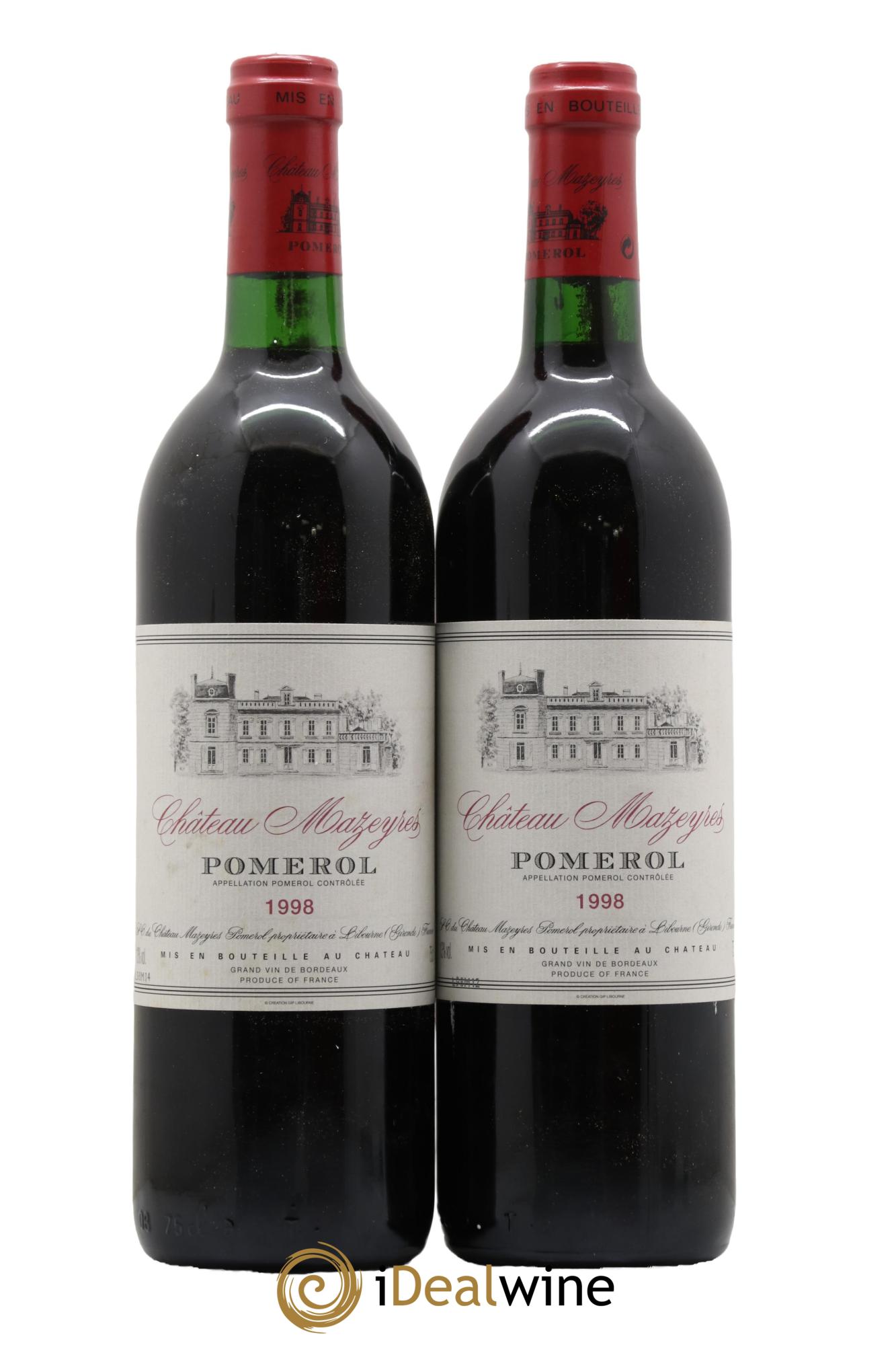 Château Mazeyres 1998 - Lot de 2 bouteilles - 0