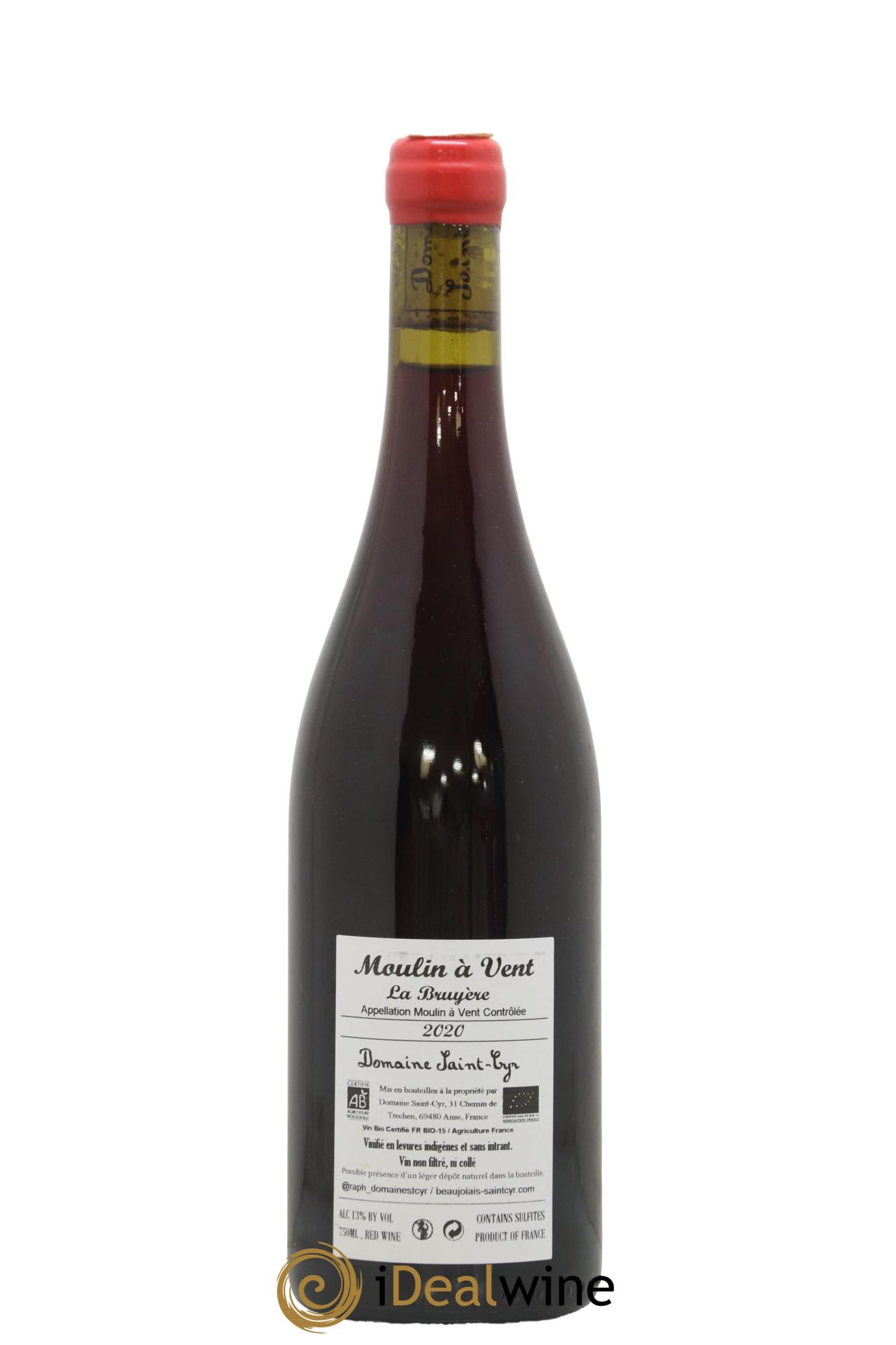 Moulin-à-Vent La Bruyère Domaine Saint-Cyr 2020 - Lot de 1 bouteille - 1