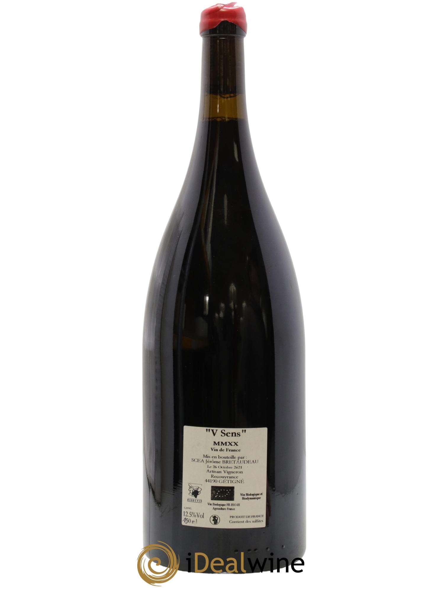 Vin de France V Sens Jérôme Bretaudeau - Domaine de Bellevue 2020 - Lot de 1 magnum - 1