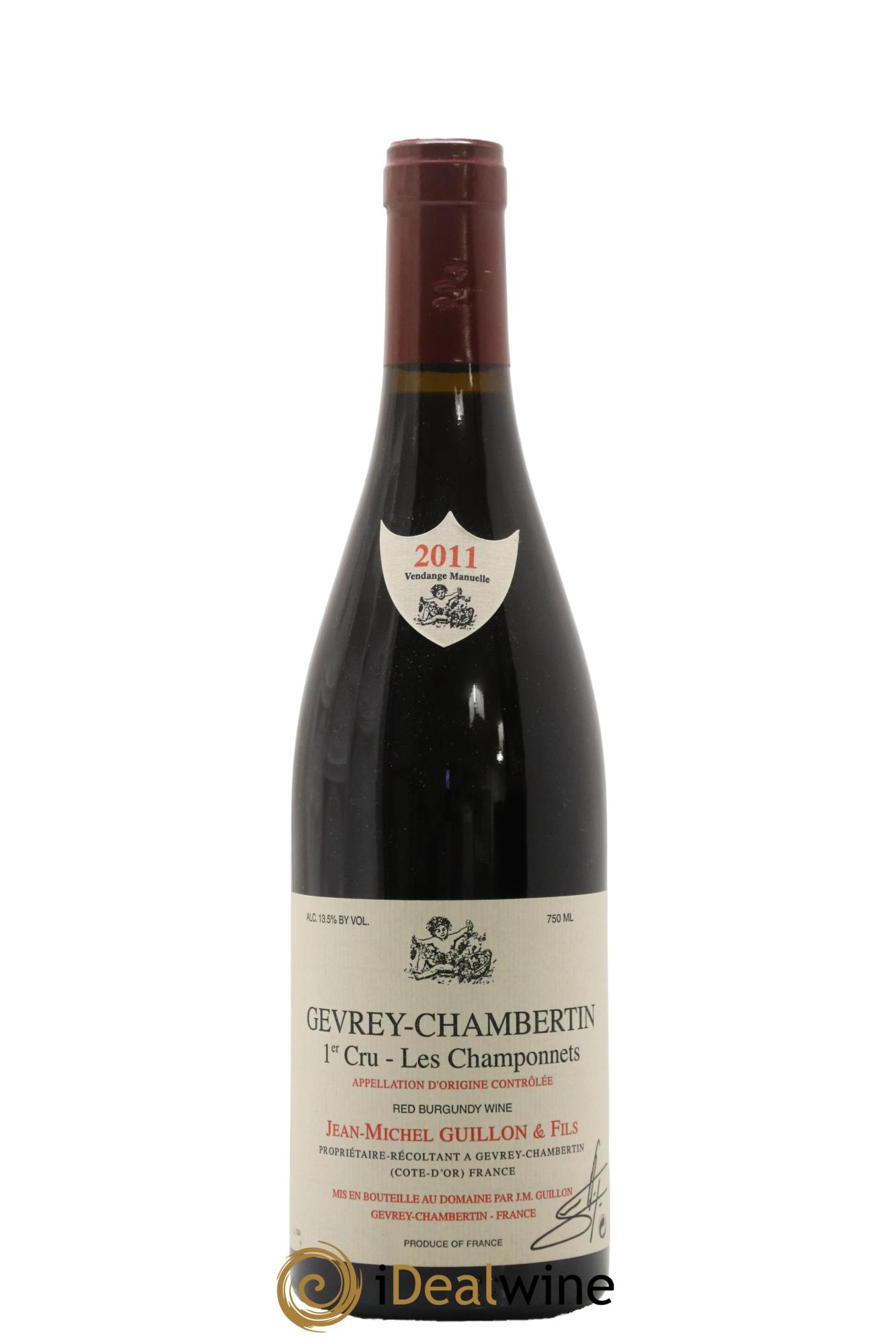 Gevrey-Chambertin 1er Cru Les Champonnets Jean-Michel Guillon 2011 - Lot de 1 bouteille - 0
