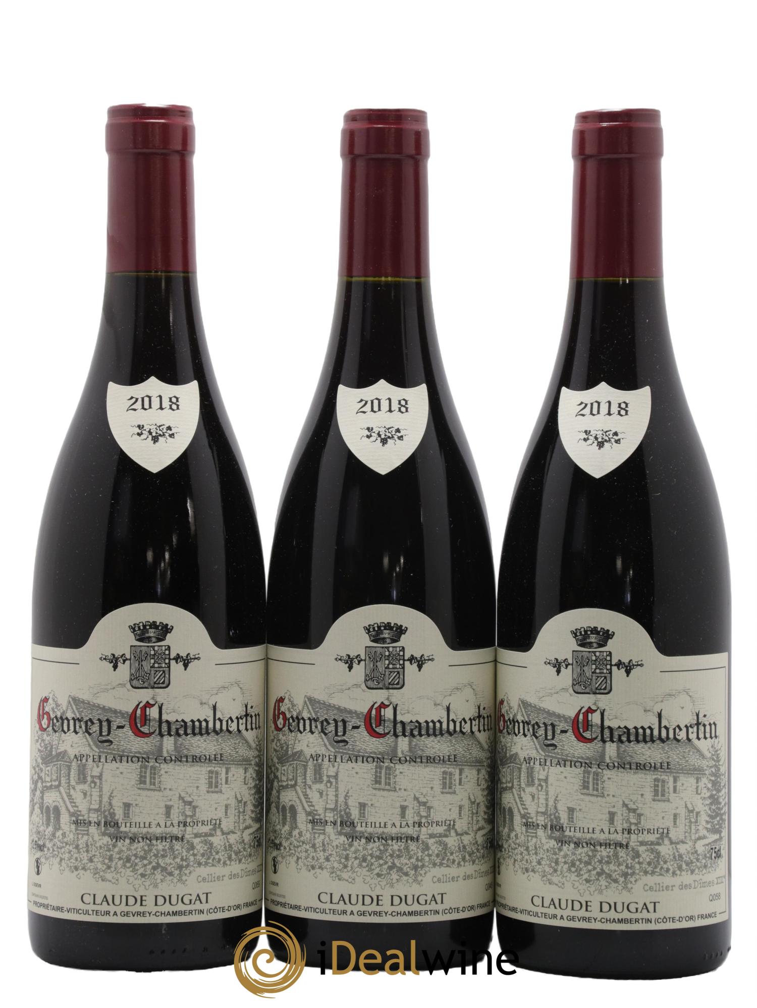 Gevrey-Chambertin Claude Dugat 2018 - Lot de 3 bouteilles - 0