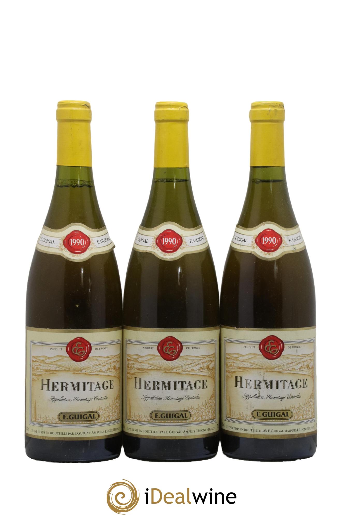 Hermitage Guigal 1990 - Lot of 3 bottles - 0
